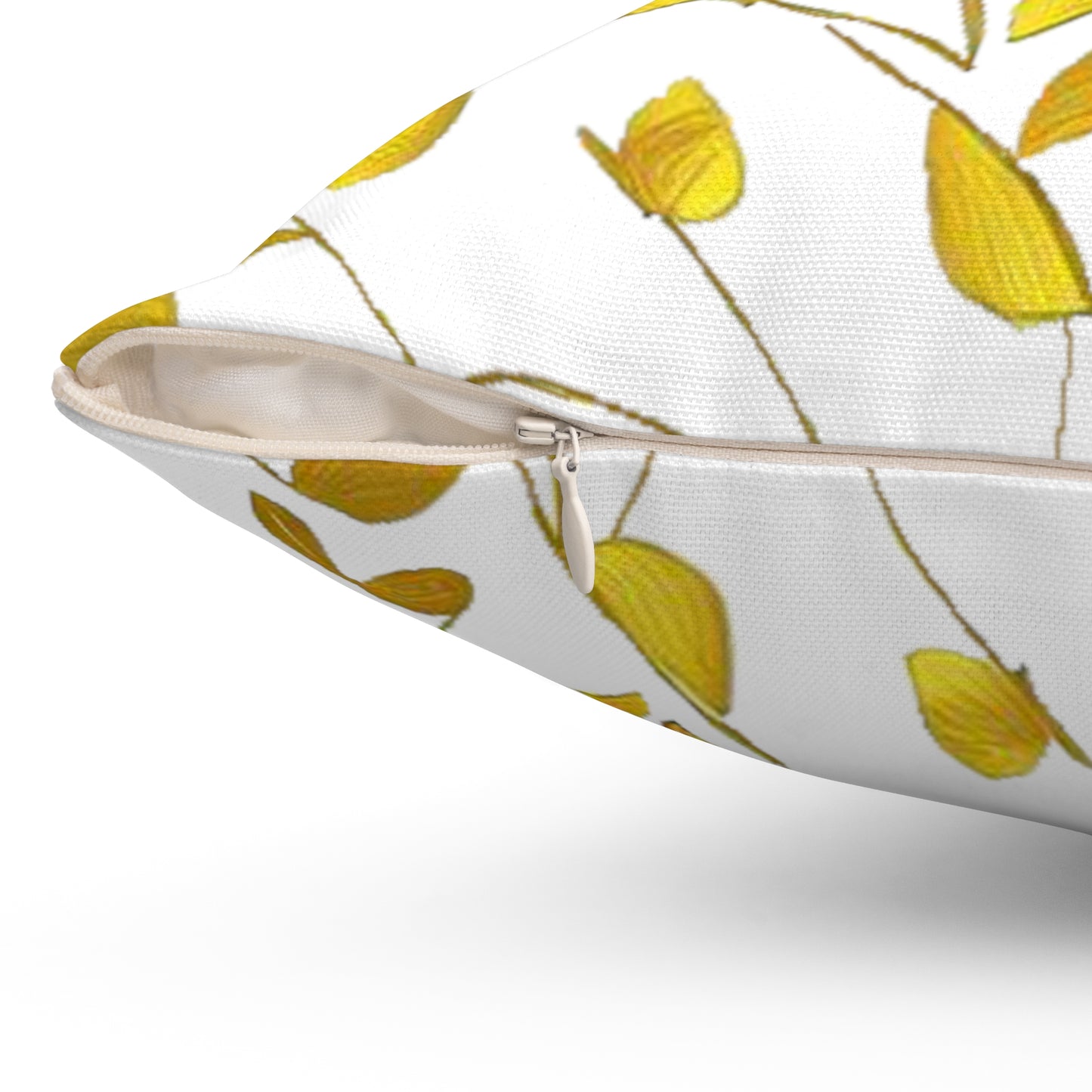Golden Leaves - Spun Polyester Square Pillow