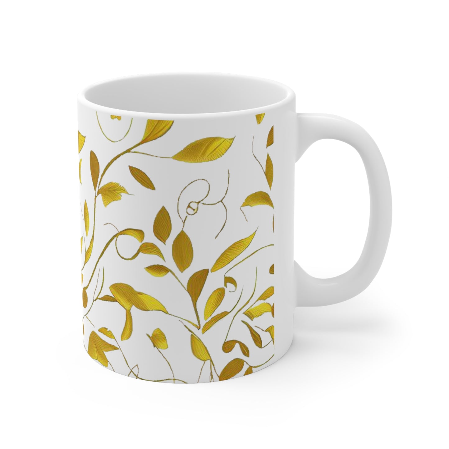 Golden Leaves - Ceramic Mug 11oz