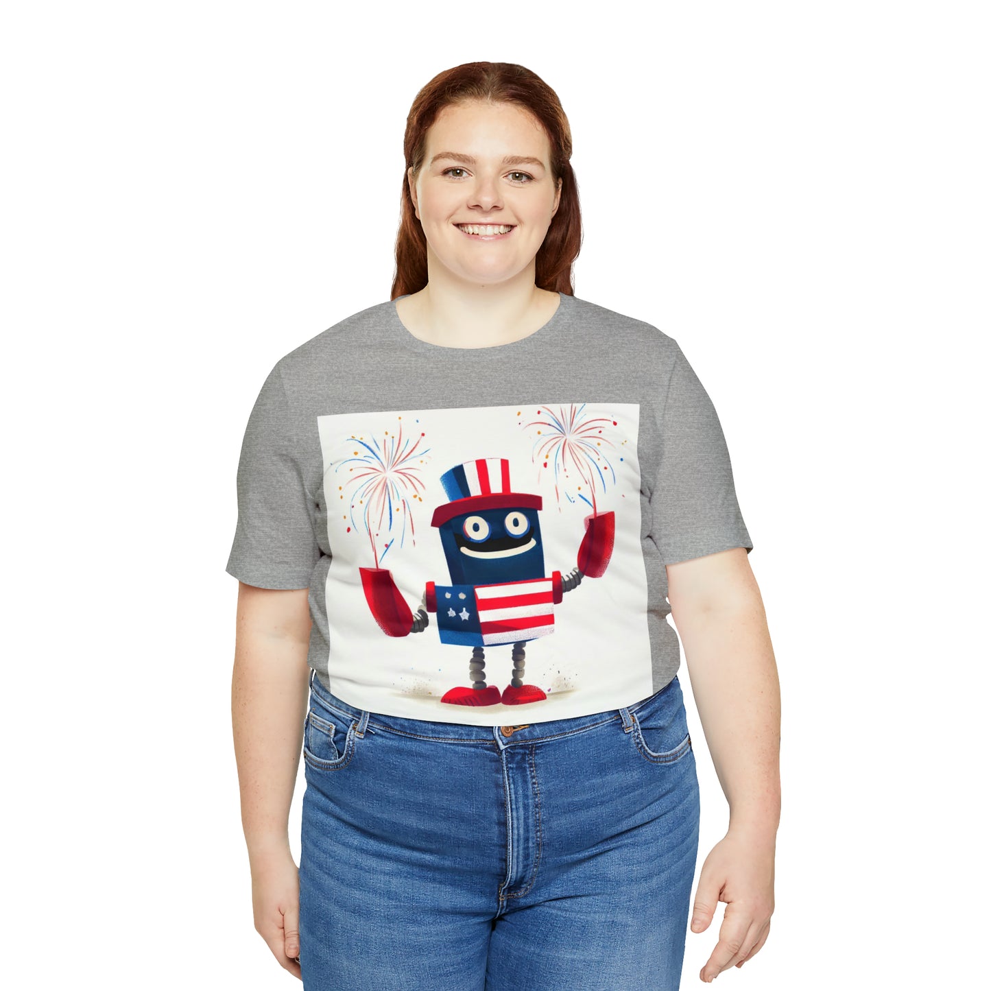 Fireworks Robot - Unisex Jersey Short Sleeve Tee