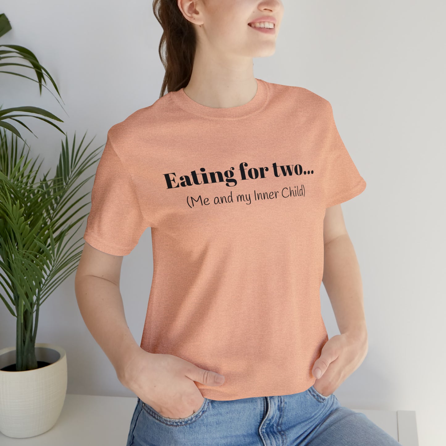 Eating for two... Me and my Inner Child - Unisex Jersey Short Sleeve Tee