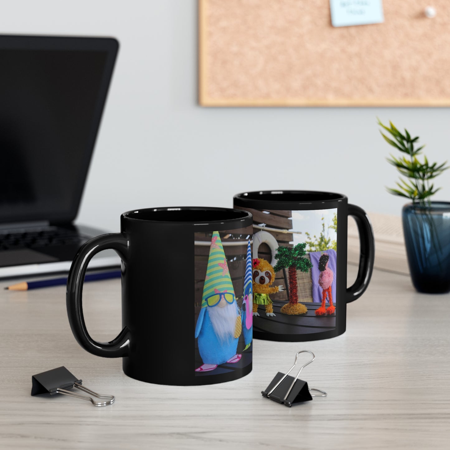 Gnome Pool Party - 11oz Black Mug