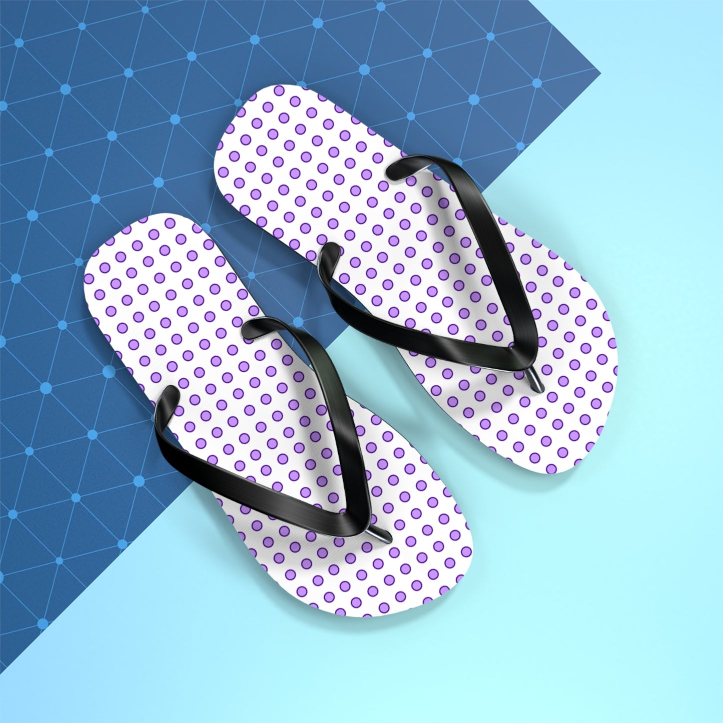 Purple Dots - Flip Flops