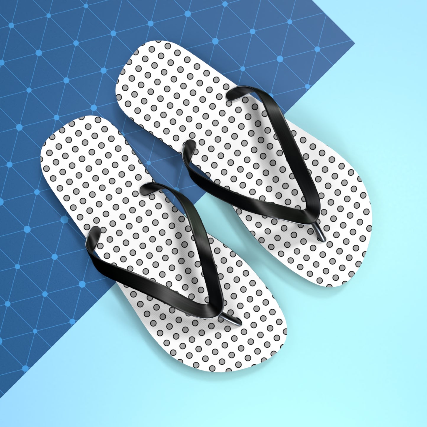 Grey Dots - Flip Flops