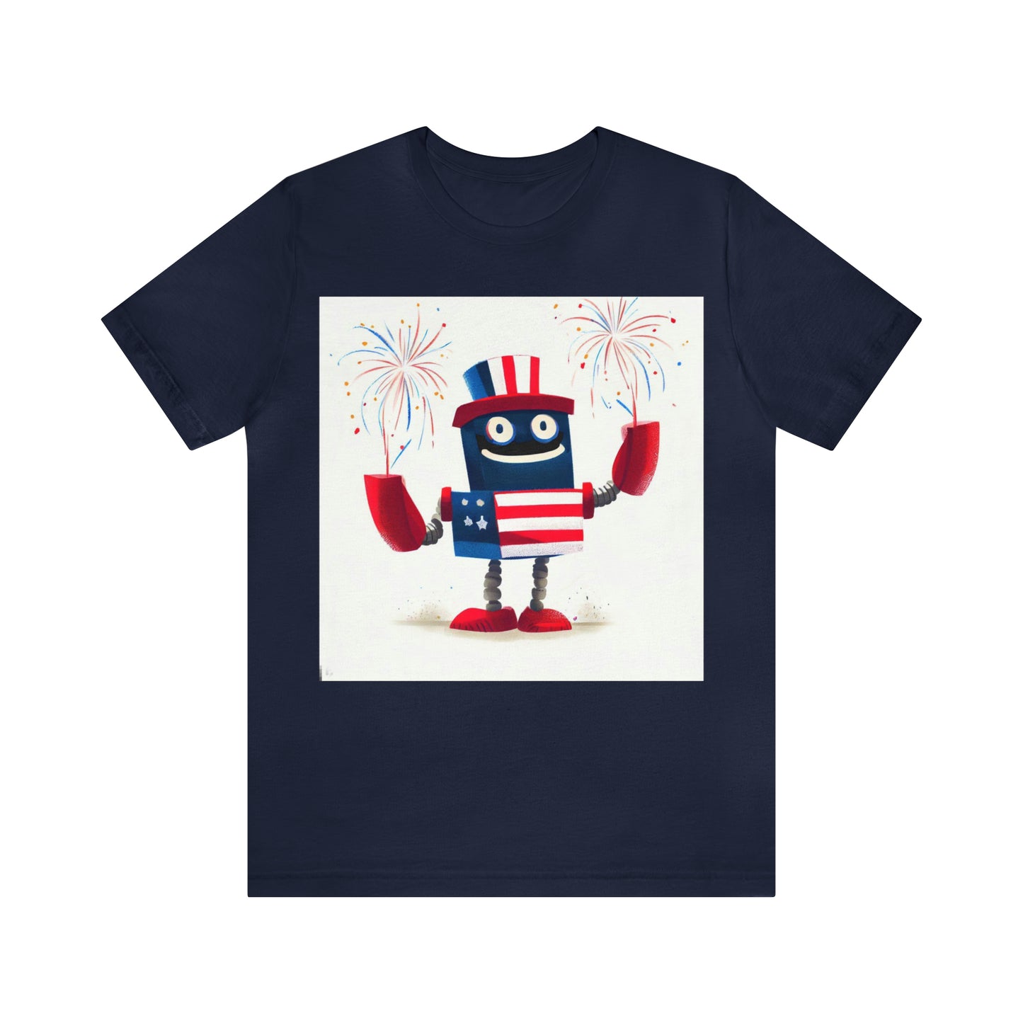 Fireworks Robot - Unisex Jersey Short Sleeve Tee