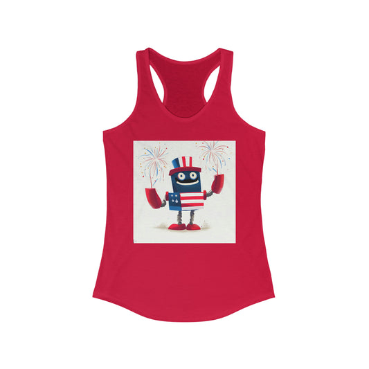 Robot Fireworks - Women's Ideal Racerback Tank