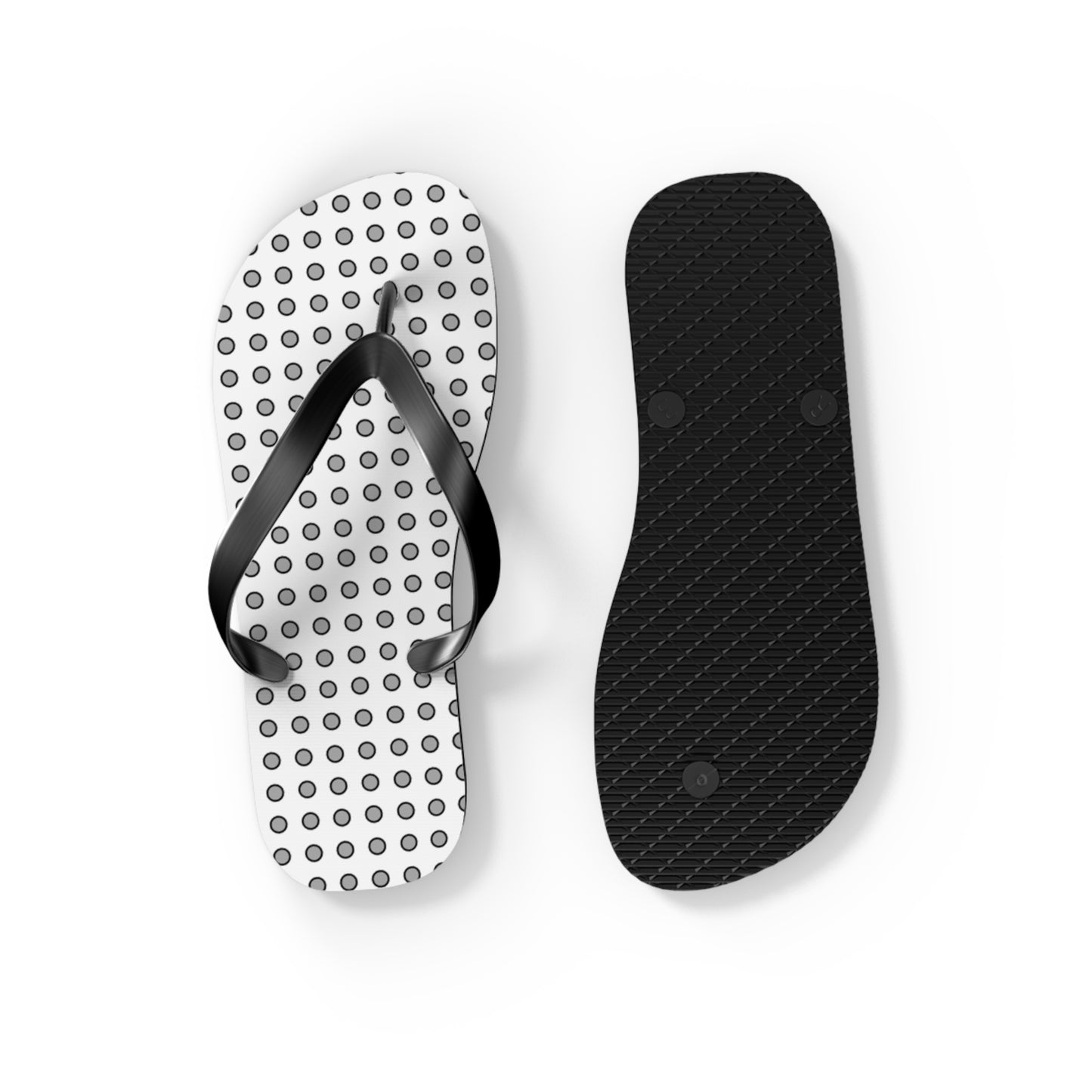 Grey Dots - Flip Flops