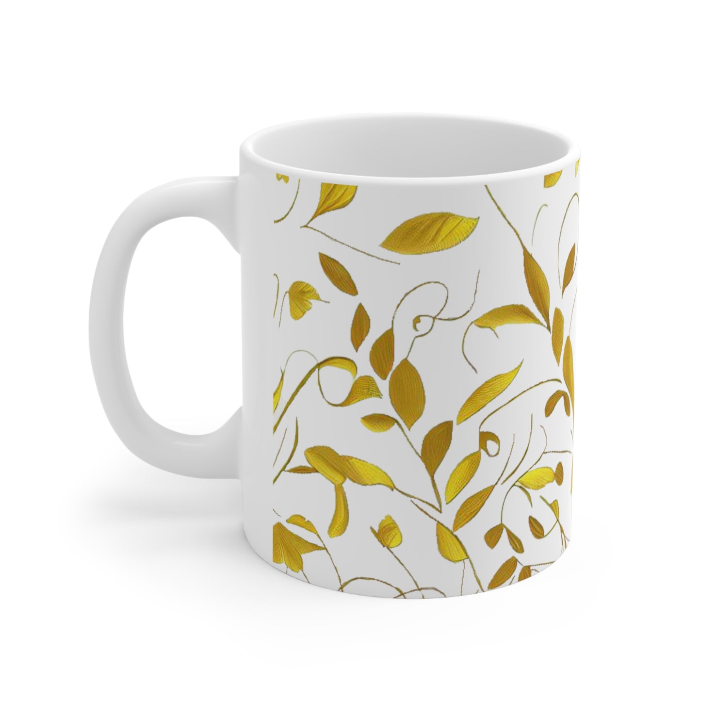 Golden Leaves - Ceramic Mug 11oz