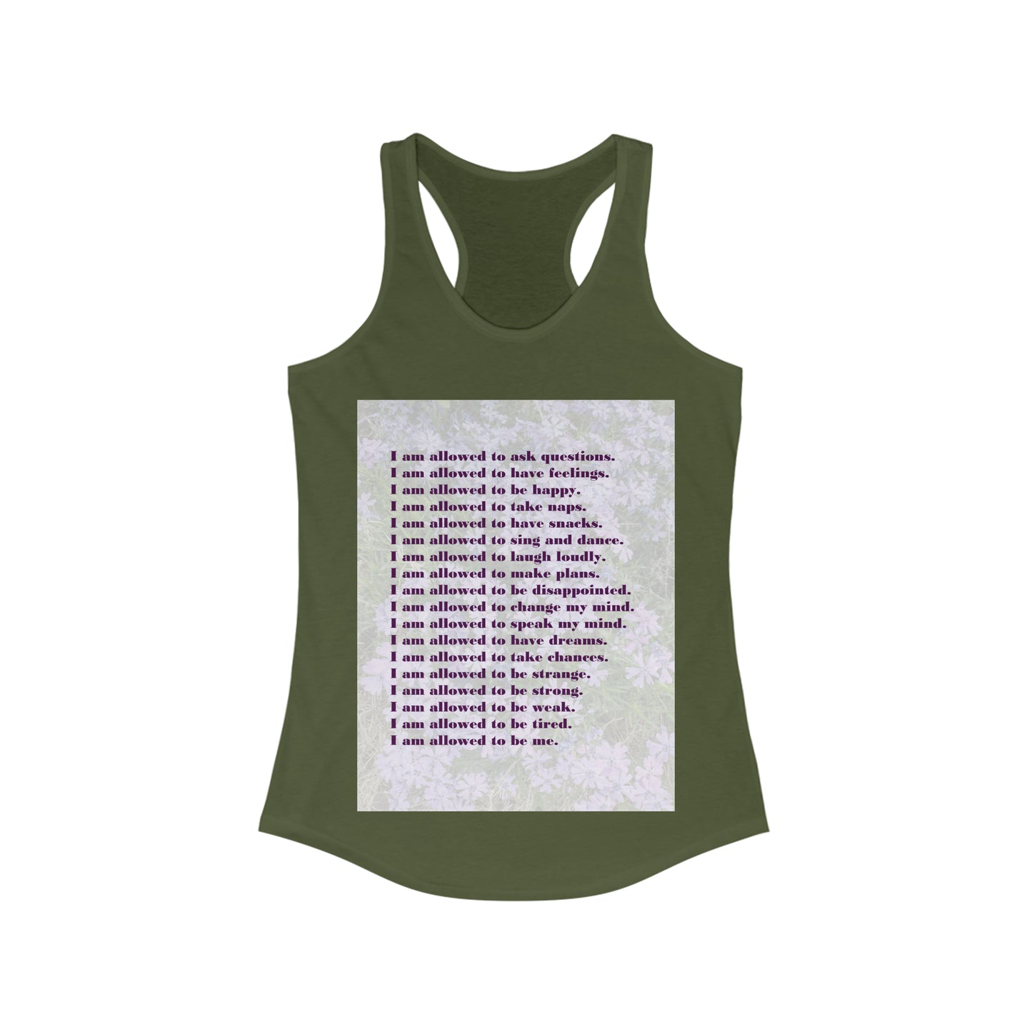 I Am Allowed (with Artwork) - Women's Ideal Racerback Tank