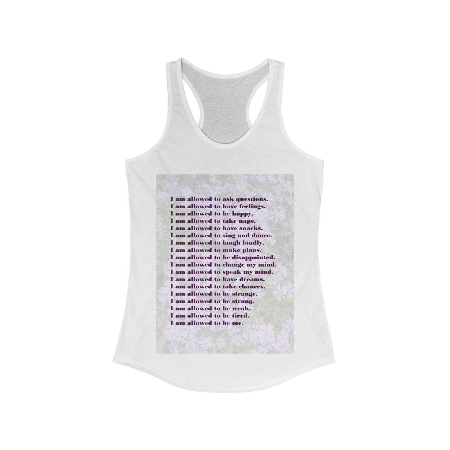 I Am Allowed (with Artwork) - Women's Ideal Racerback Tank