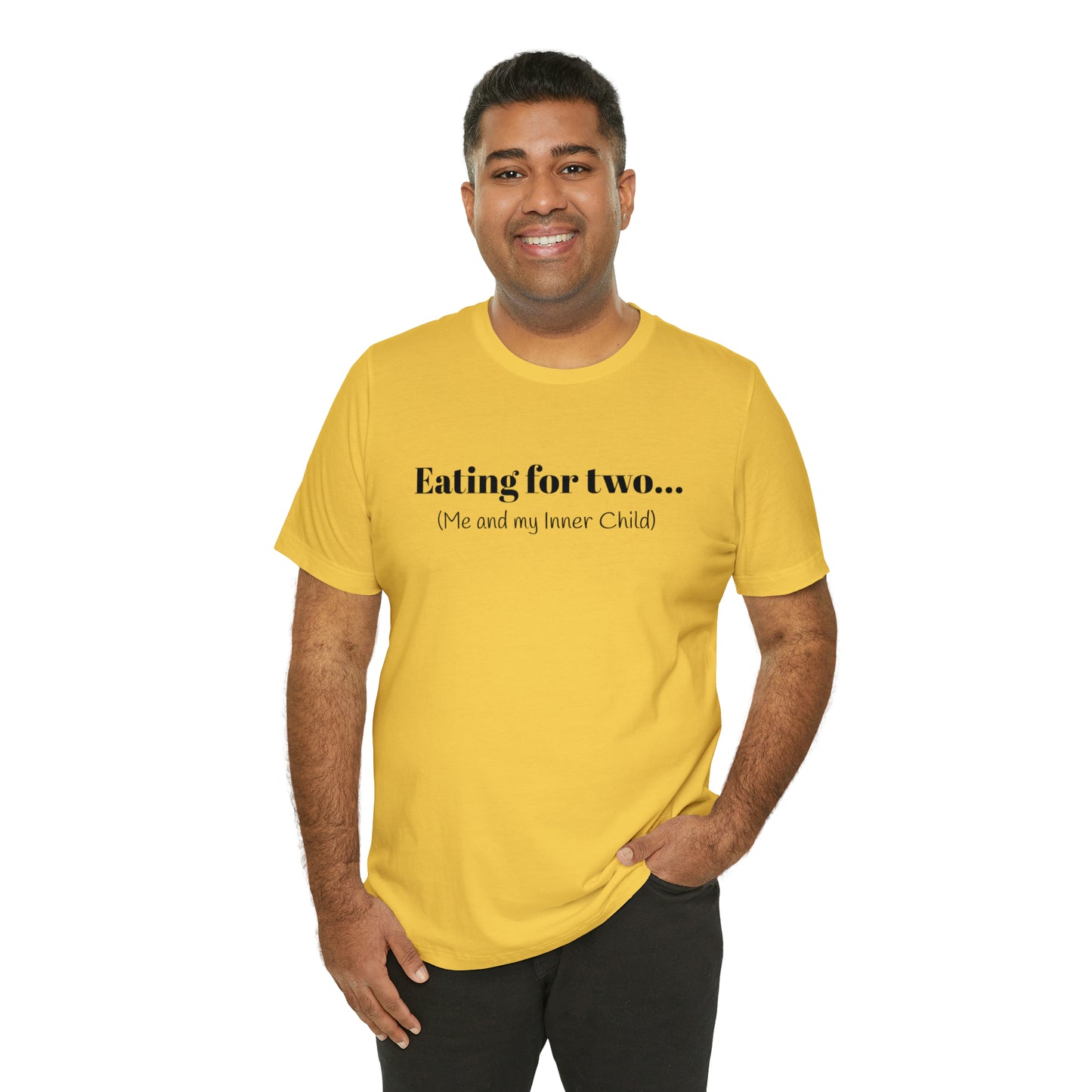 Eating for two... Me and my Inner Child - Unisex Jersey Short Sleeve Tee