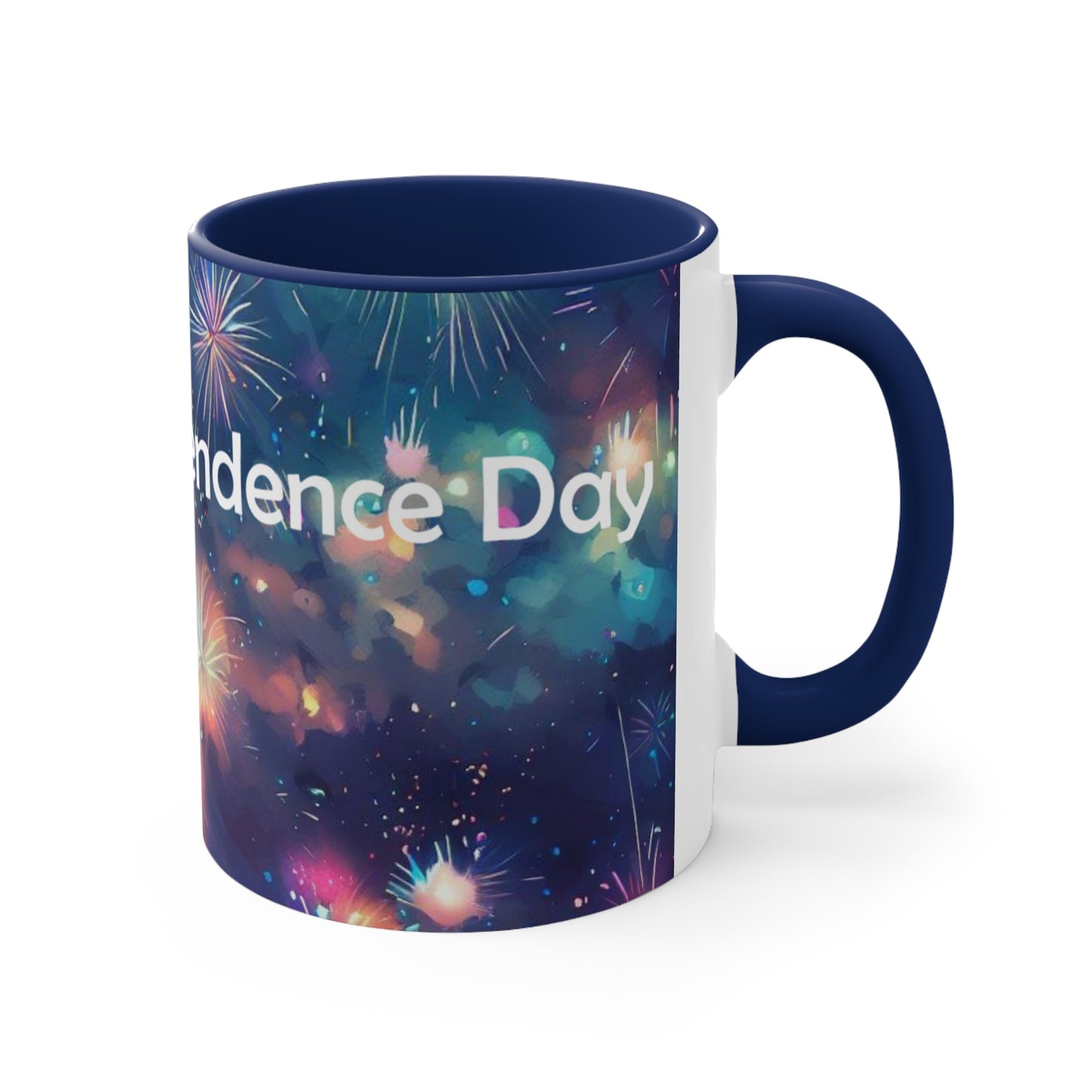 Happy Independence Day - Accent Coffee Mug, 11oz