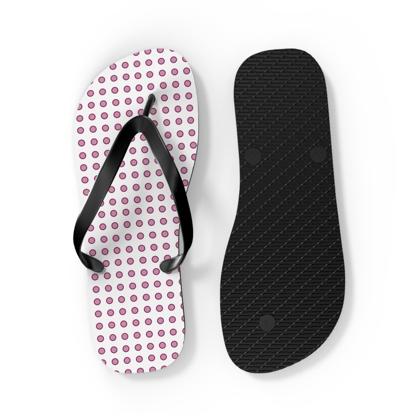 Magenta Dots - Flip Flops