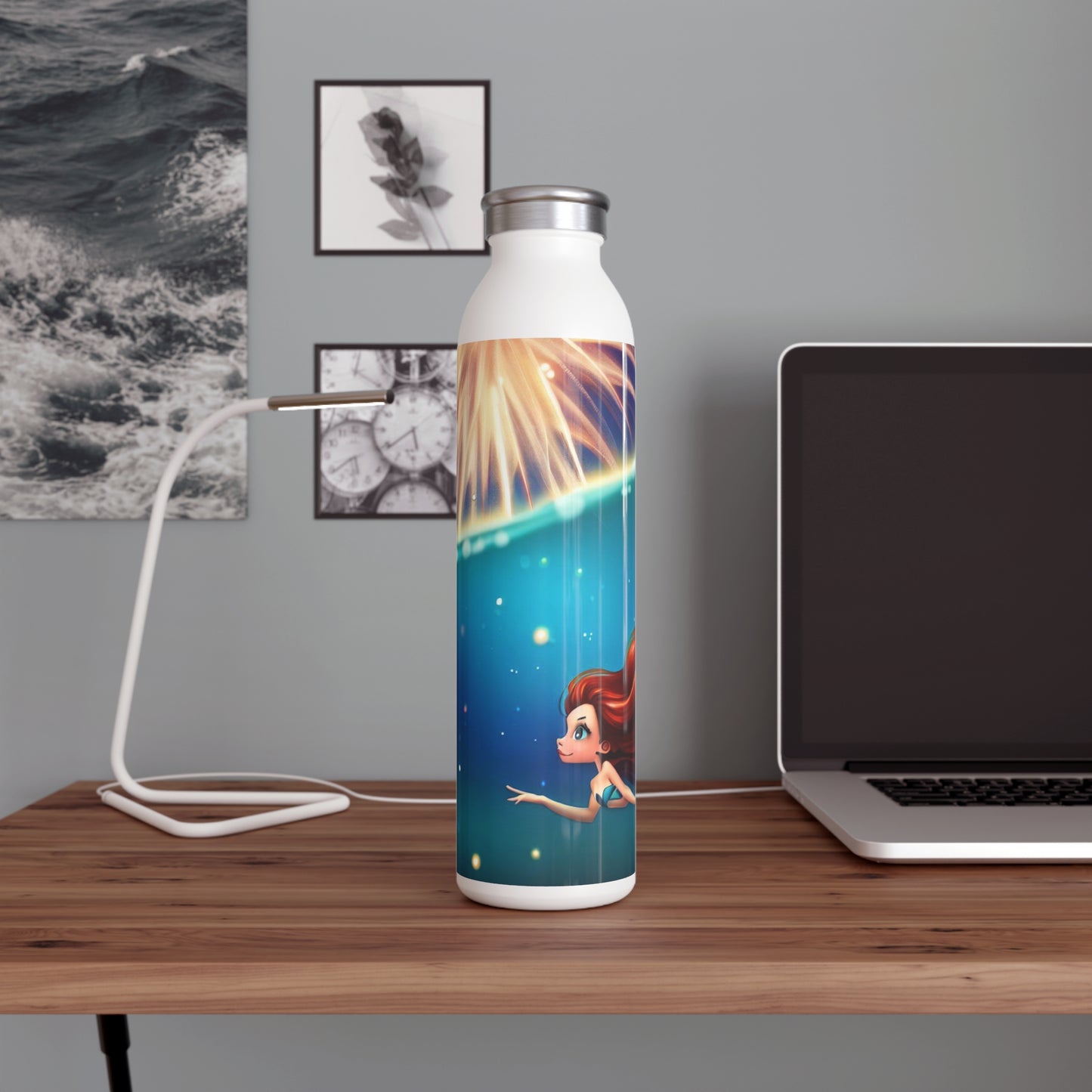 Mermaid Independence - Slim Water Bottle