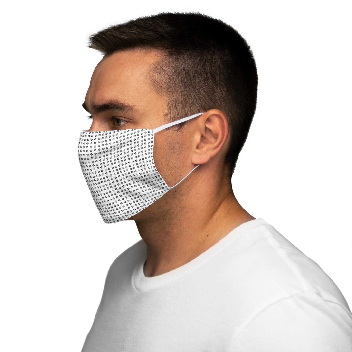 Grey Dots - Snug-Fit Polyester Face Mask