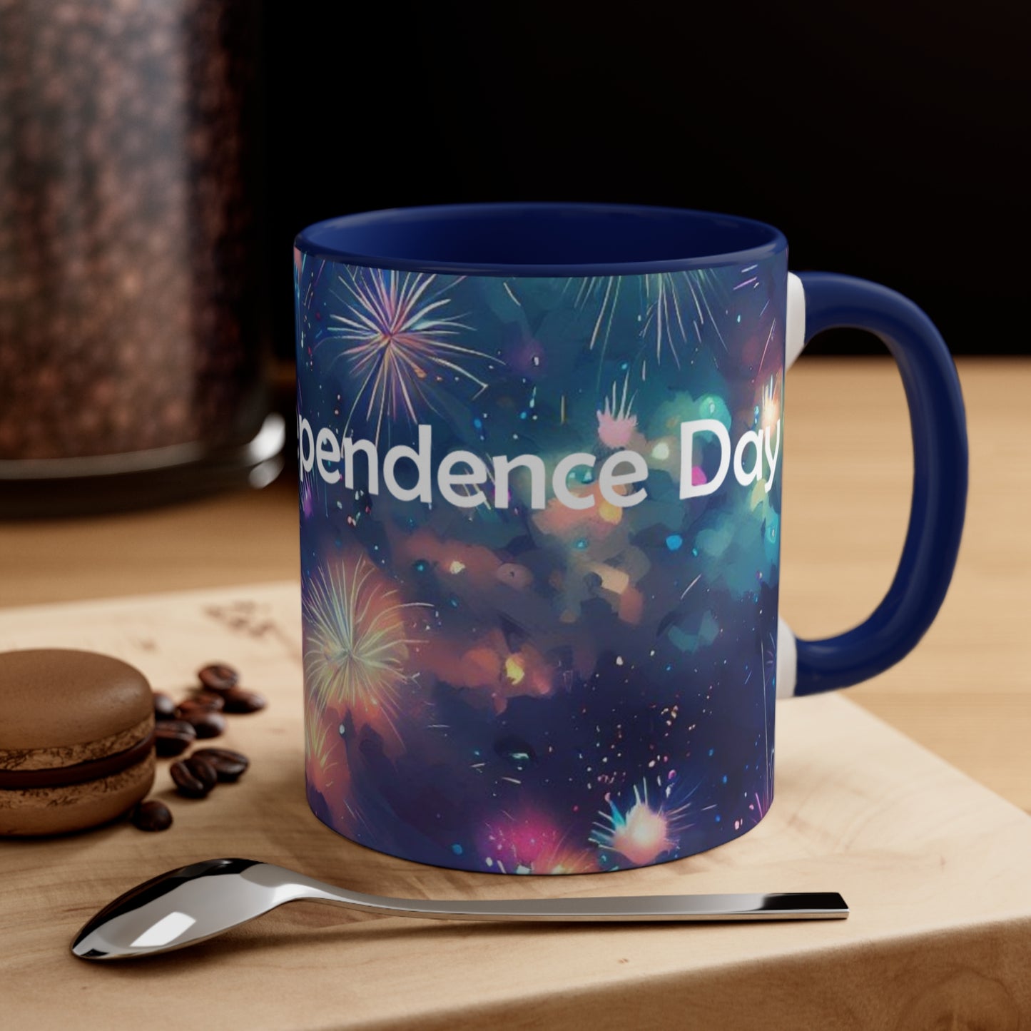 Happy Independence Day - Accent Coffee Mug, 11oz