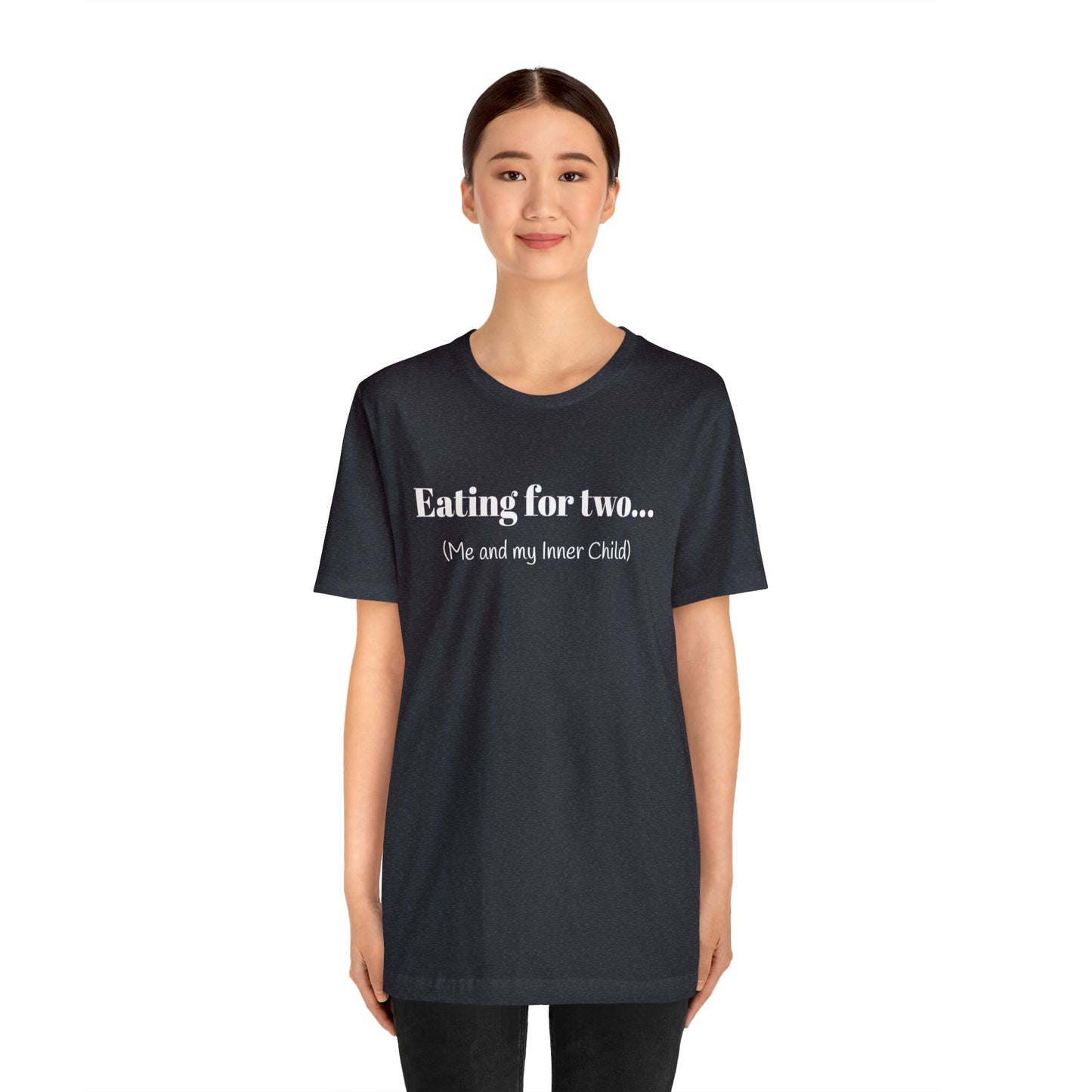 Eating for two... Me and my Inner Child - Unisex Jersey Short Sleeve Tee