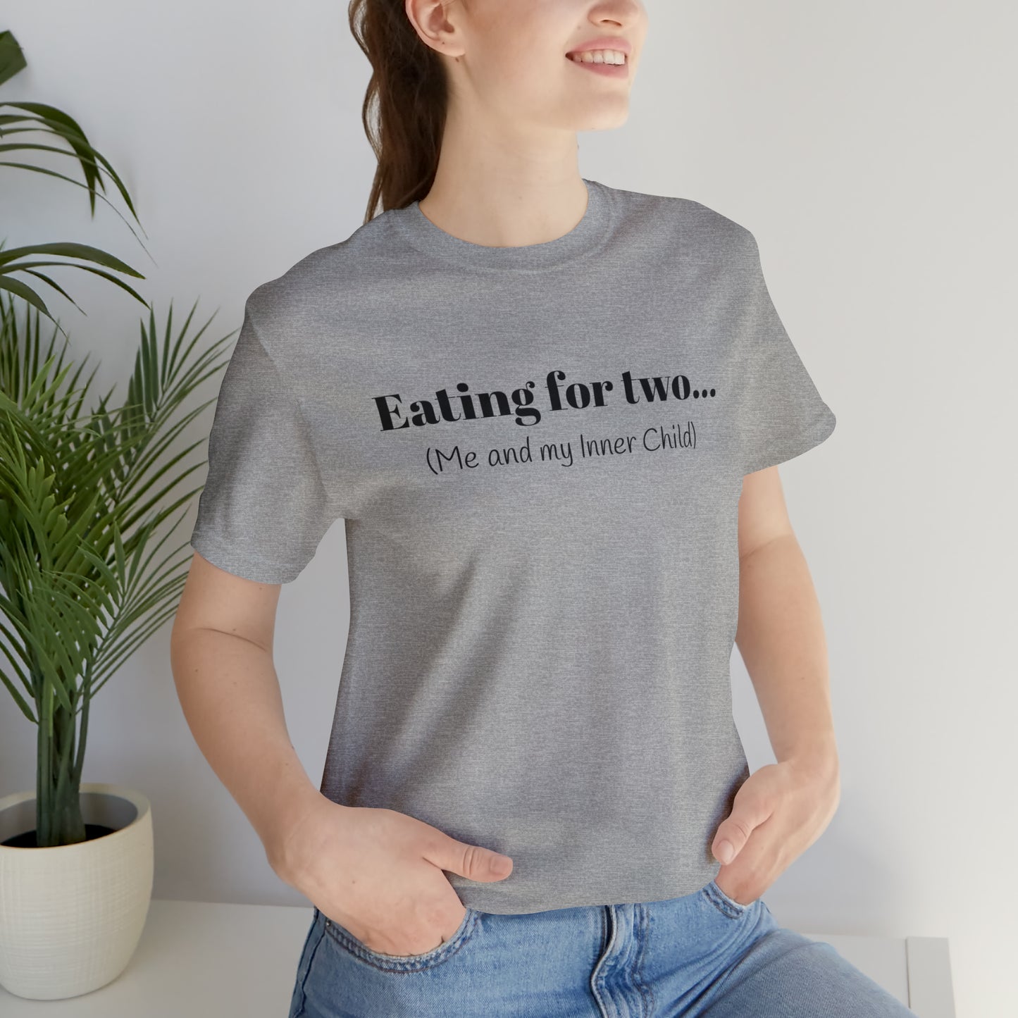 Eating for two... Me and my Inner Child - Unisex Jersey Short Sleeve Tee