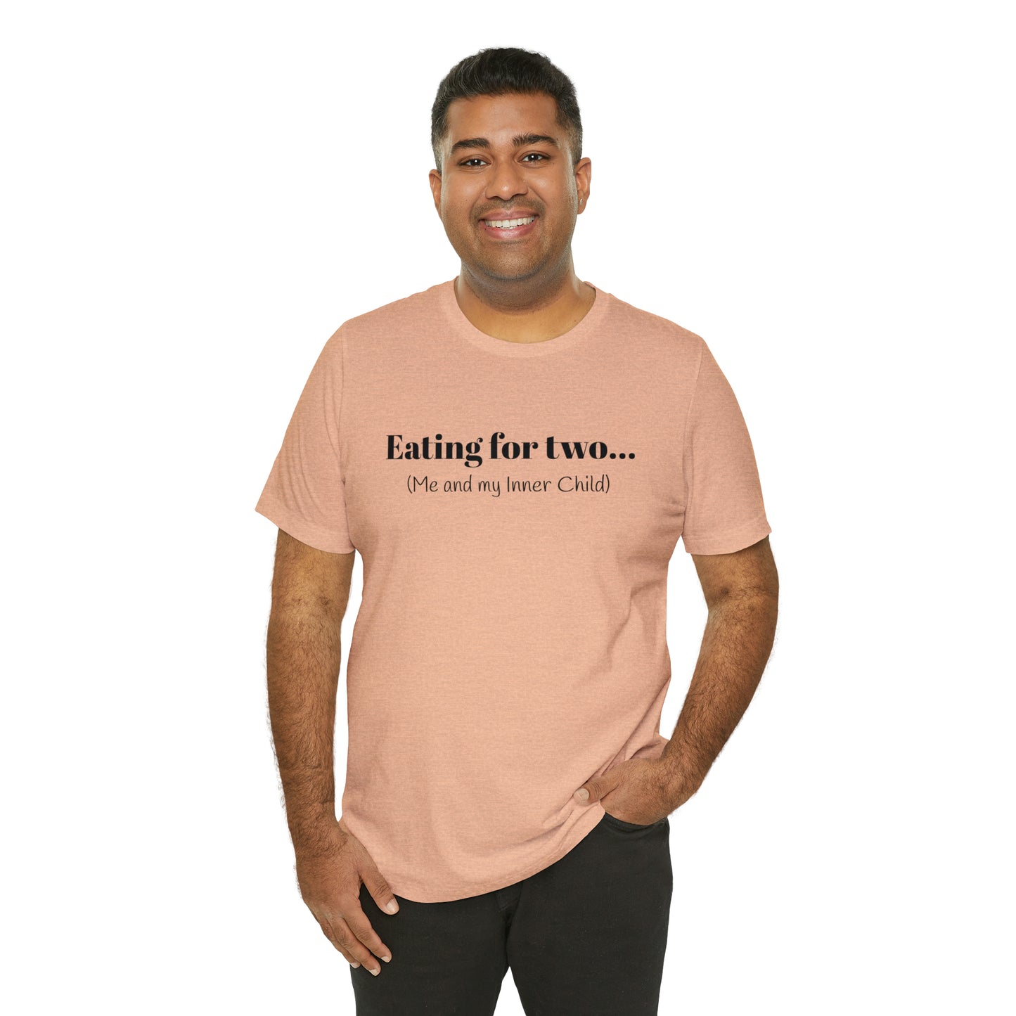 Eating for two... Me and my Inner Child - Unisex Jersey Short Sleeve Tee