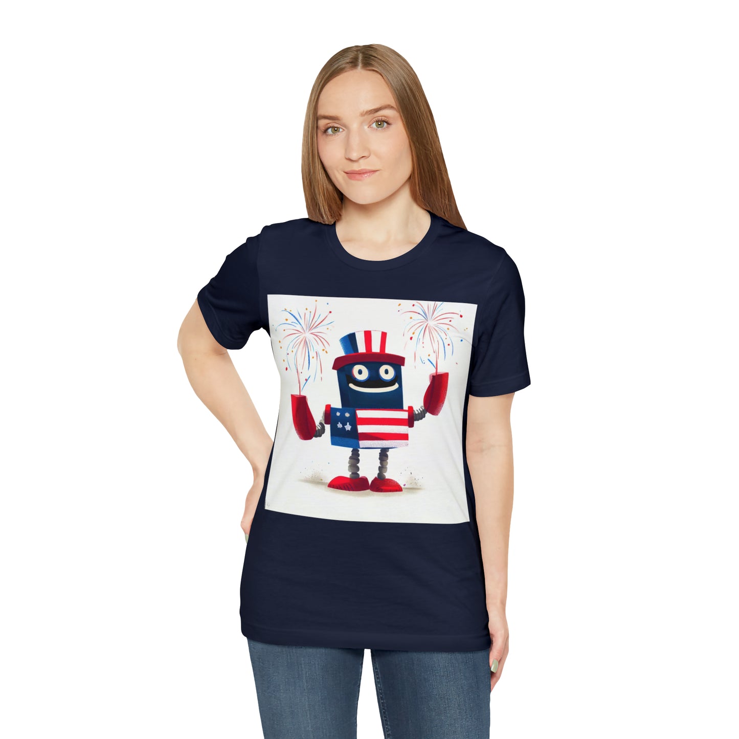 Fireworks Robot - Unisex Jersey Short Sleeve Tee