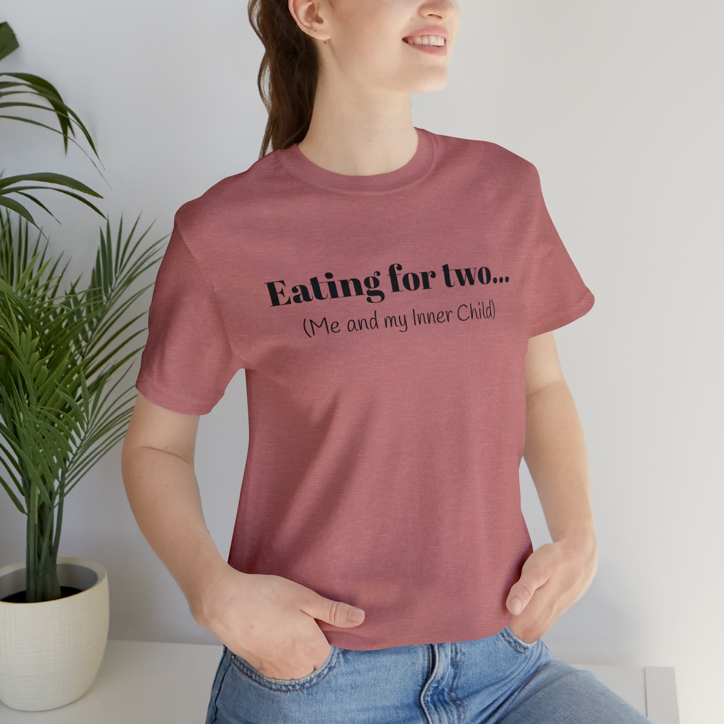 Eating for two... Me and my Inner Child - Unisex Jersey Short Sleeve Tee