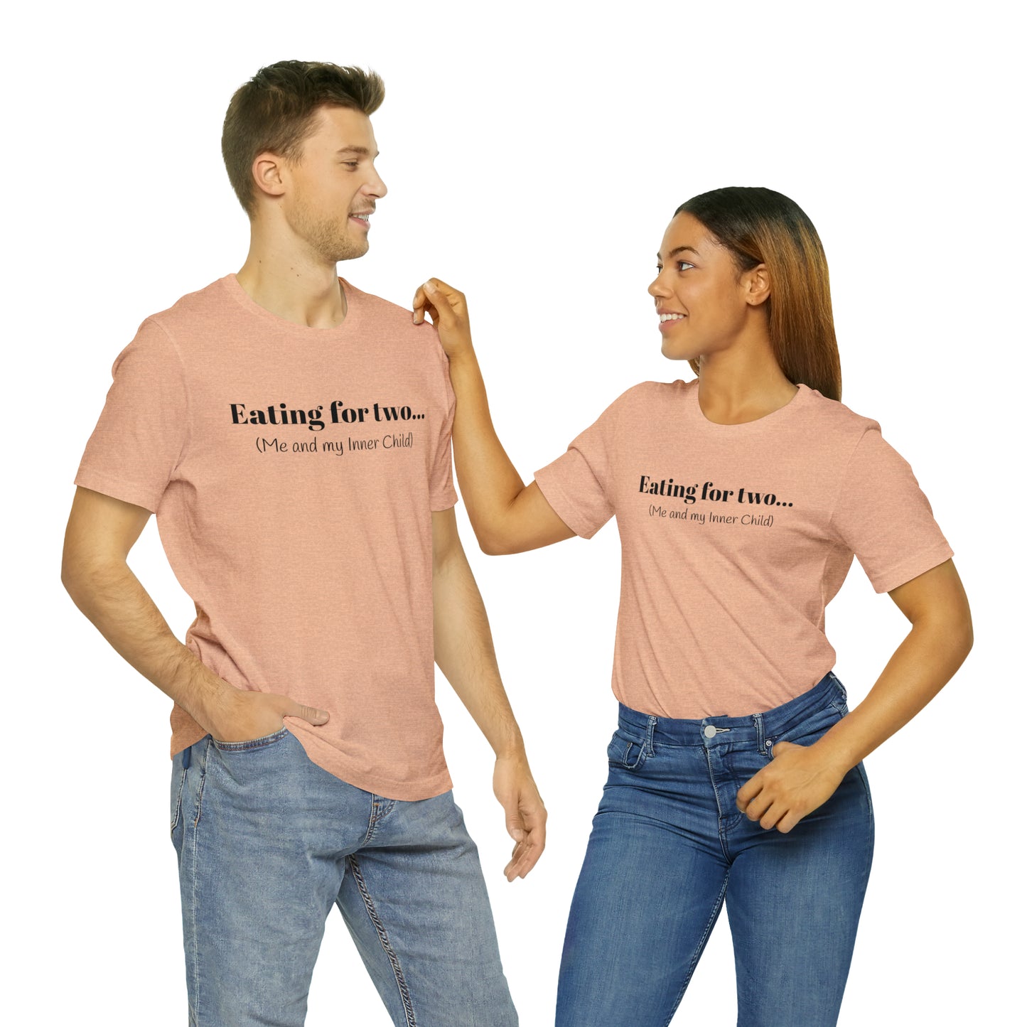 Eating for two... Me and my Inner Child - Unisex Jersey Short Sleeve Tee