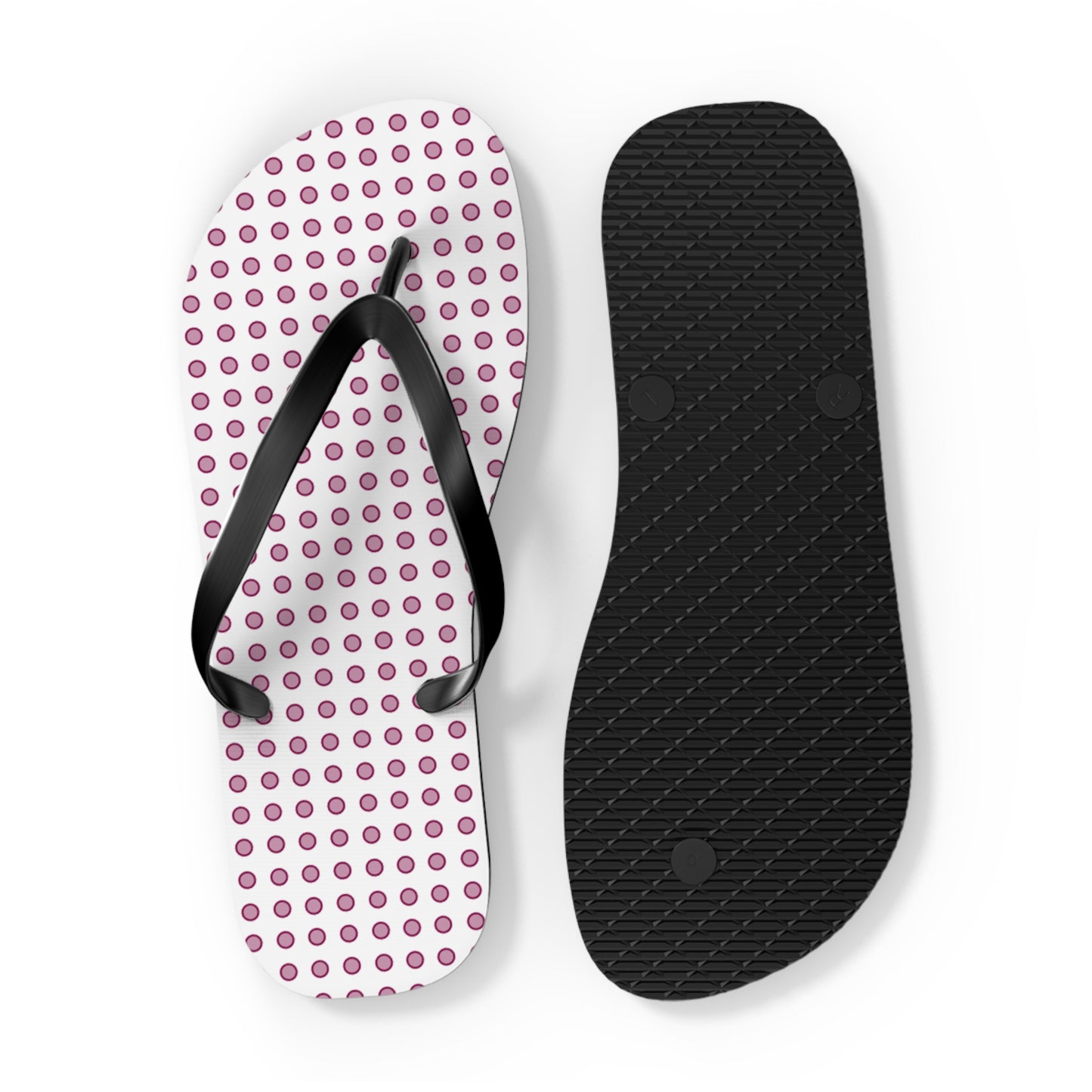 Magenta Dots - Flip Flops