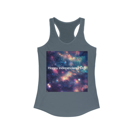 Happy Independence Day - Women's Ideal Racerback Tank