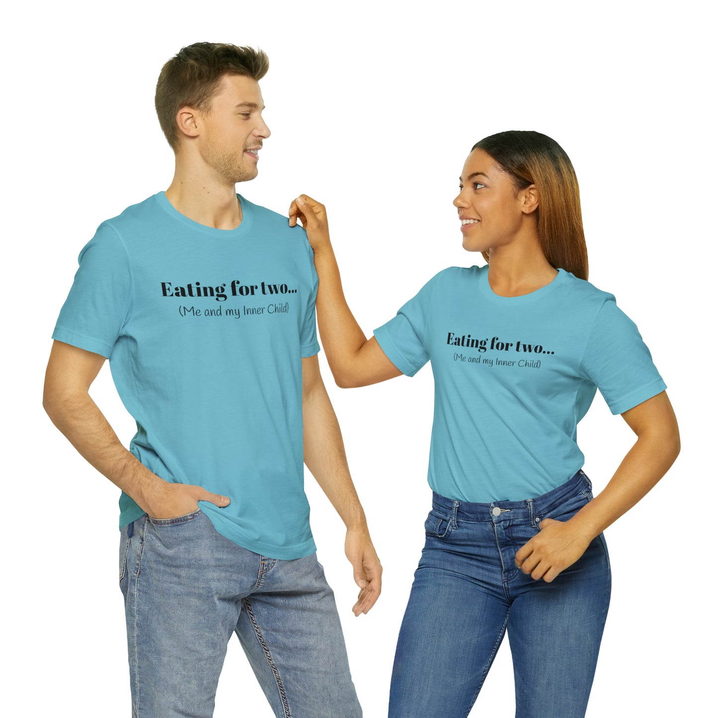 Eating for two... Me and my Inner Child - Unisex Jersey Short Sleeve Tee