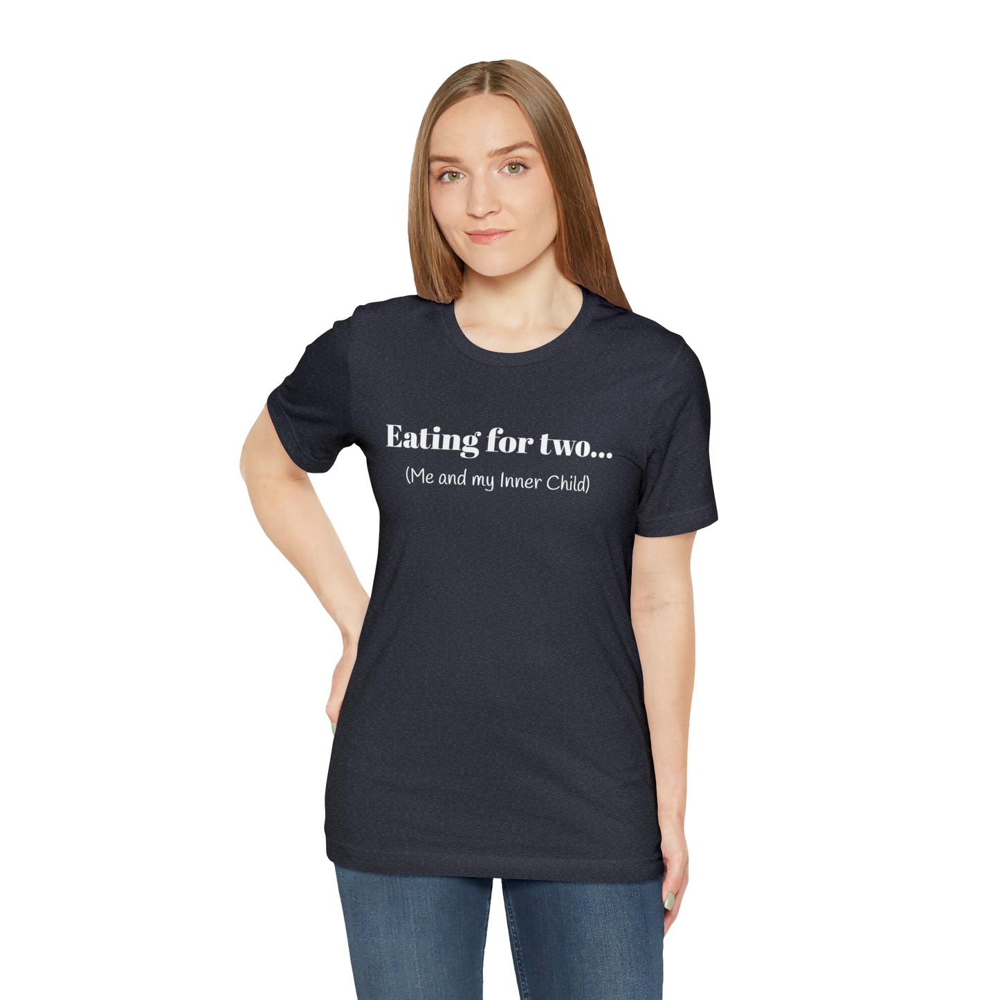 Eating for two... Me and my Inner Child - Unisex Jersey Short Sleeve Tee