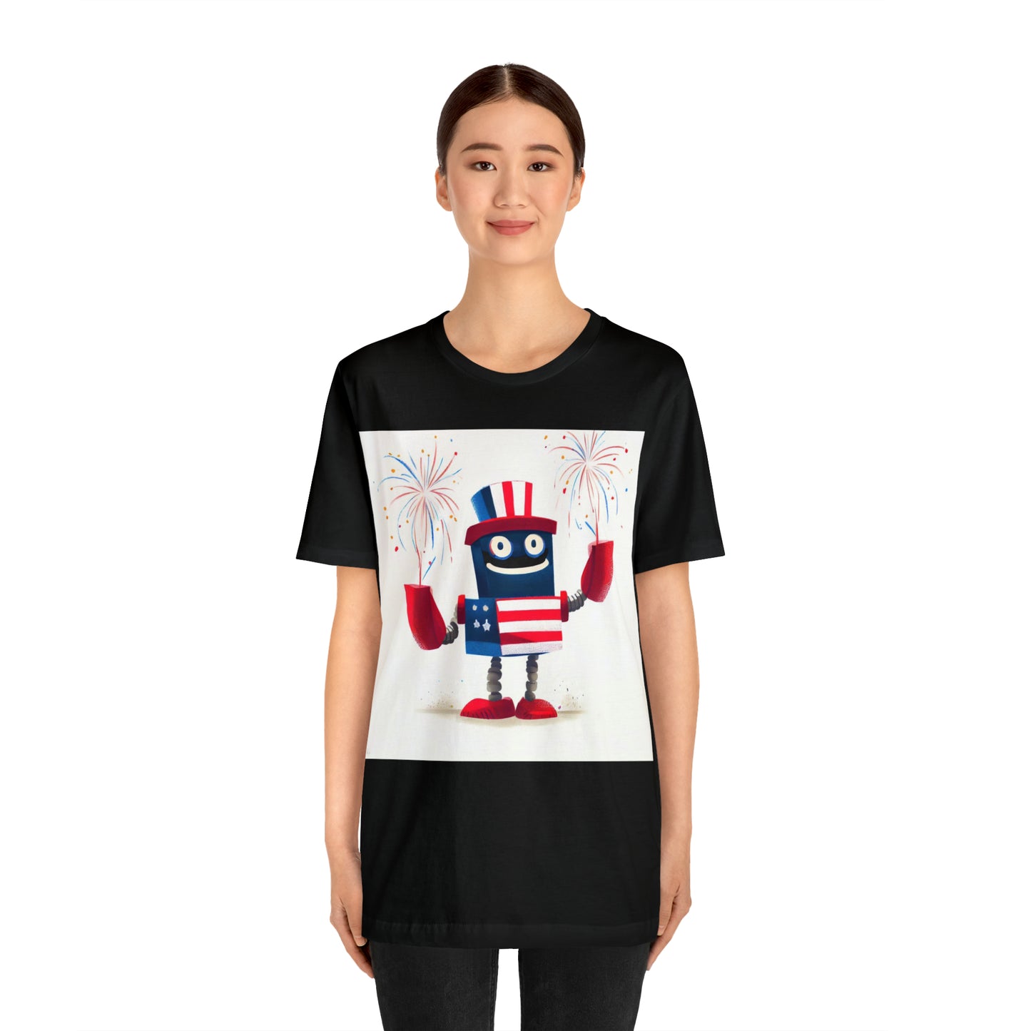 Fireworks Robot - Unisex Jersey Short Sleeve Tee