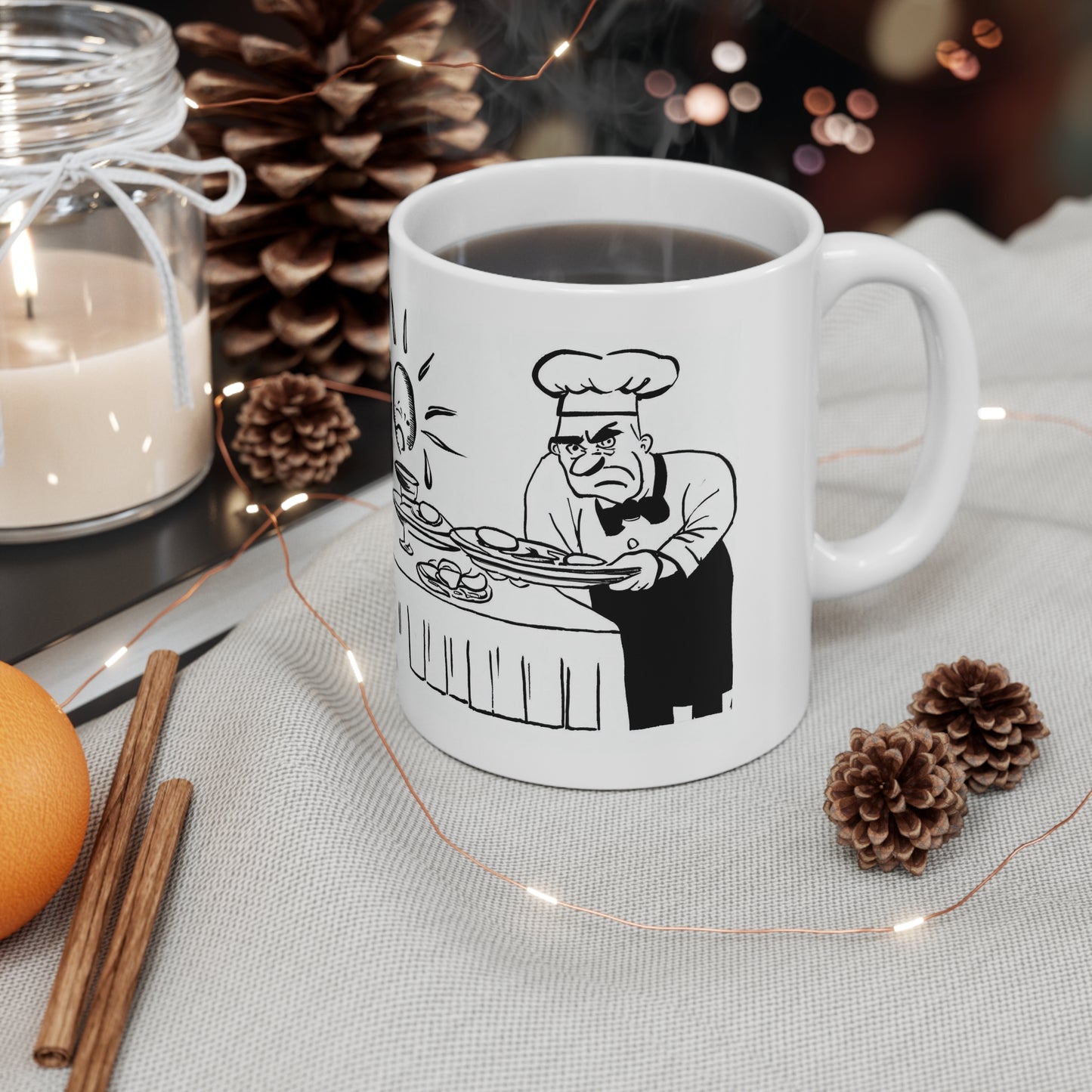 Existential Waiter, Here's Your Eggs - Ceramic Mug 11oz