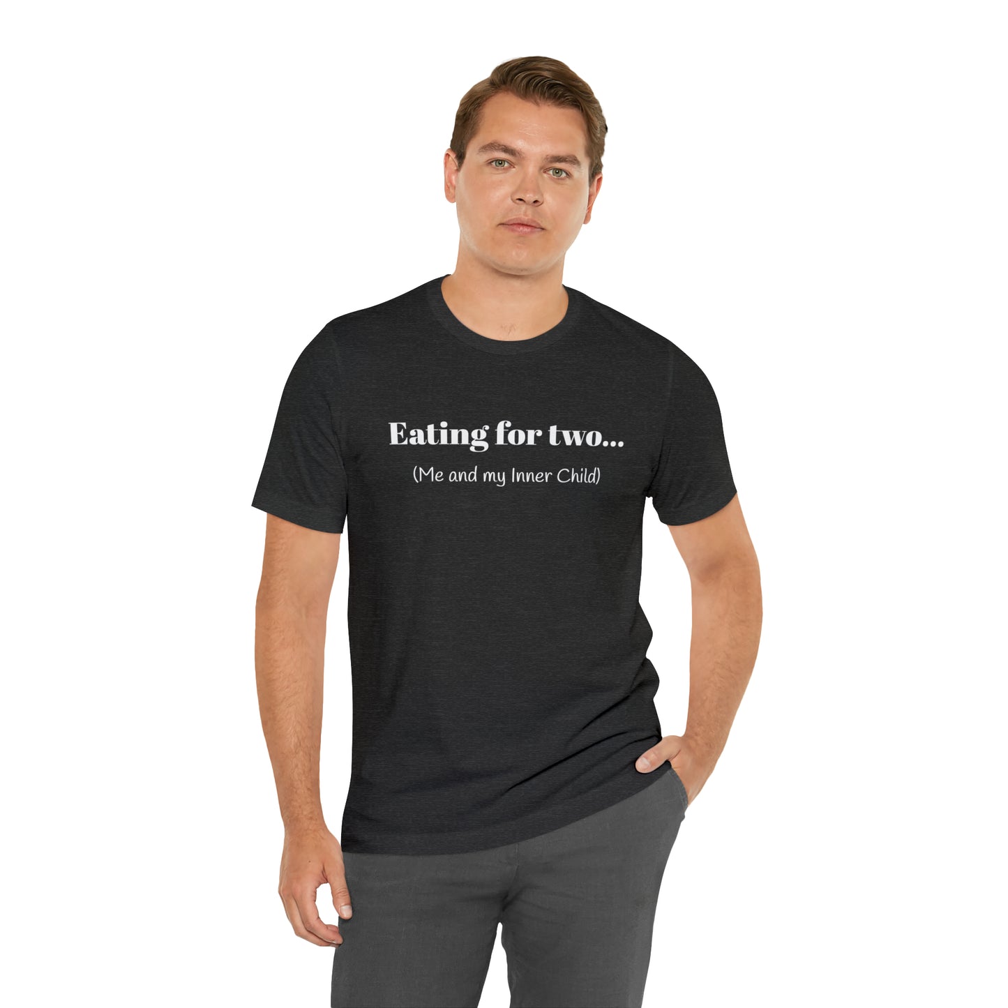 Eating for two... Me and my Inner Child - Unisex Jersey Short Sleeve Tee