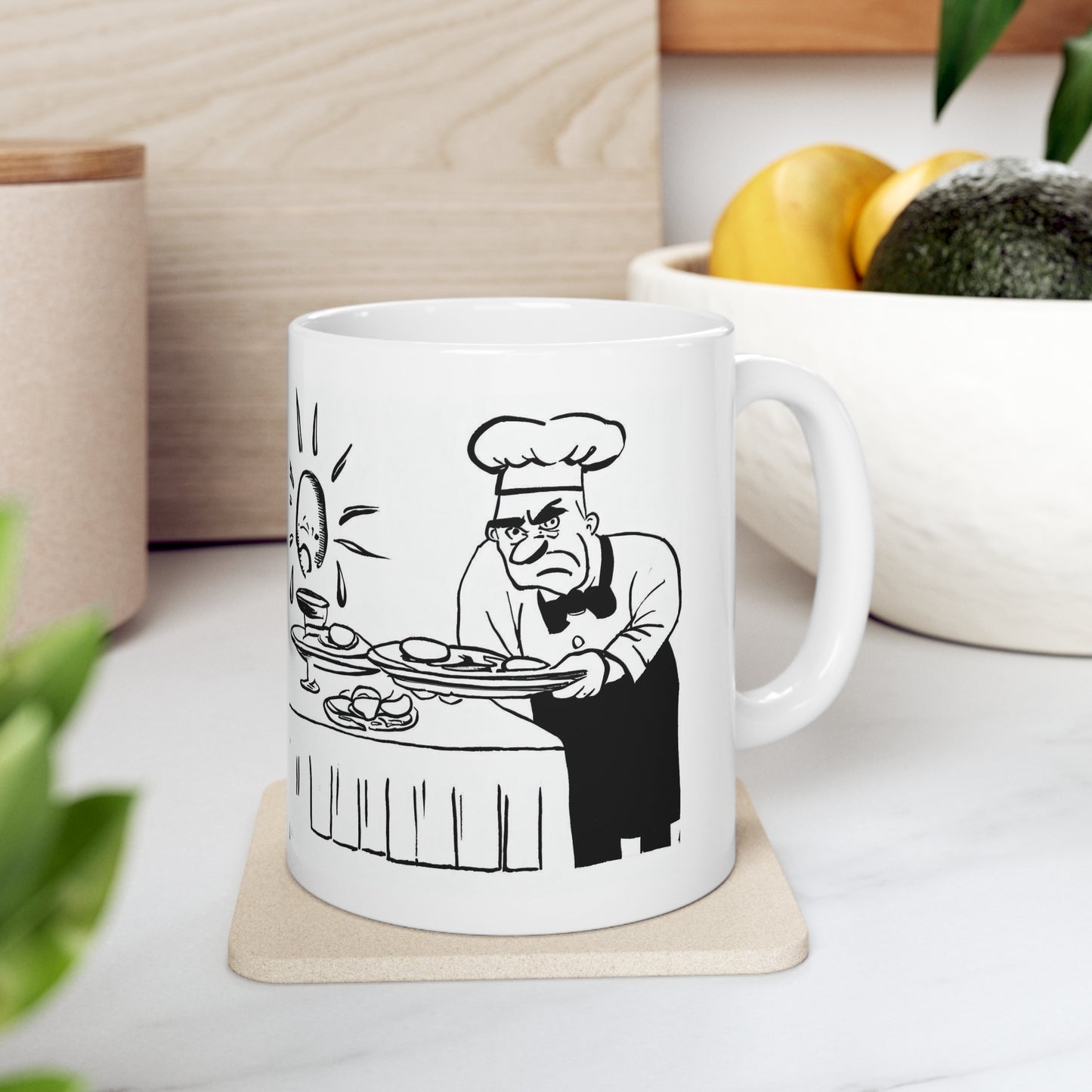 Existential Waiter, Here's Your Eggs - Ceramic Mug 11oz