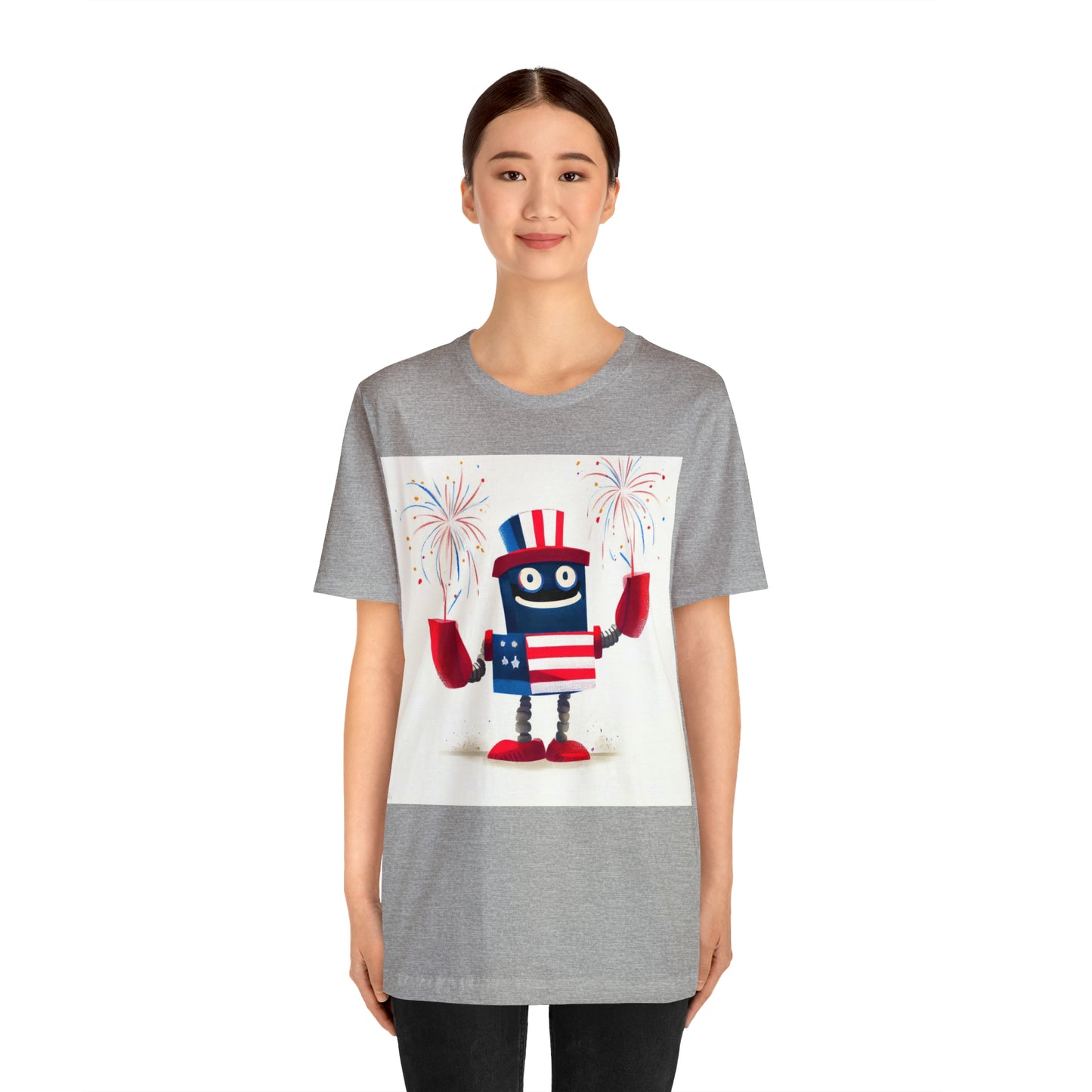 Fireworks Robot - Unisex Jersey Short Sleeve Tee