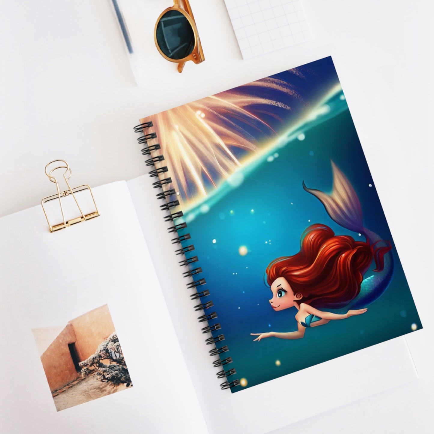 Mermaid Independence - Spiral Notebook - Ruled Line