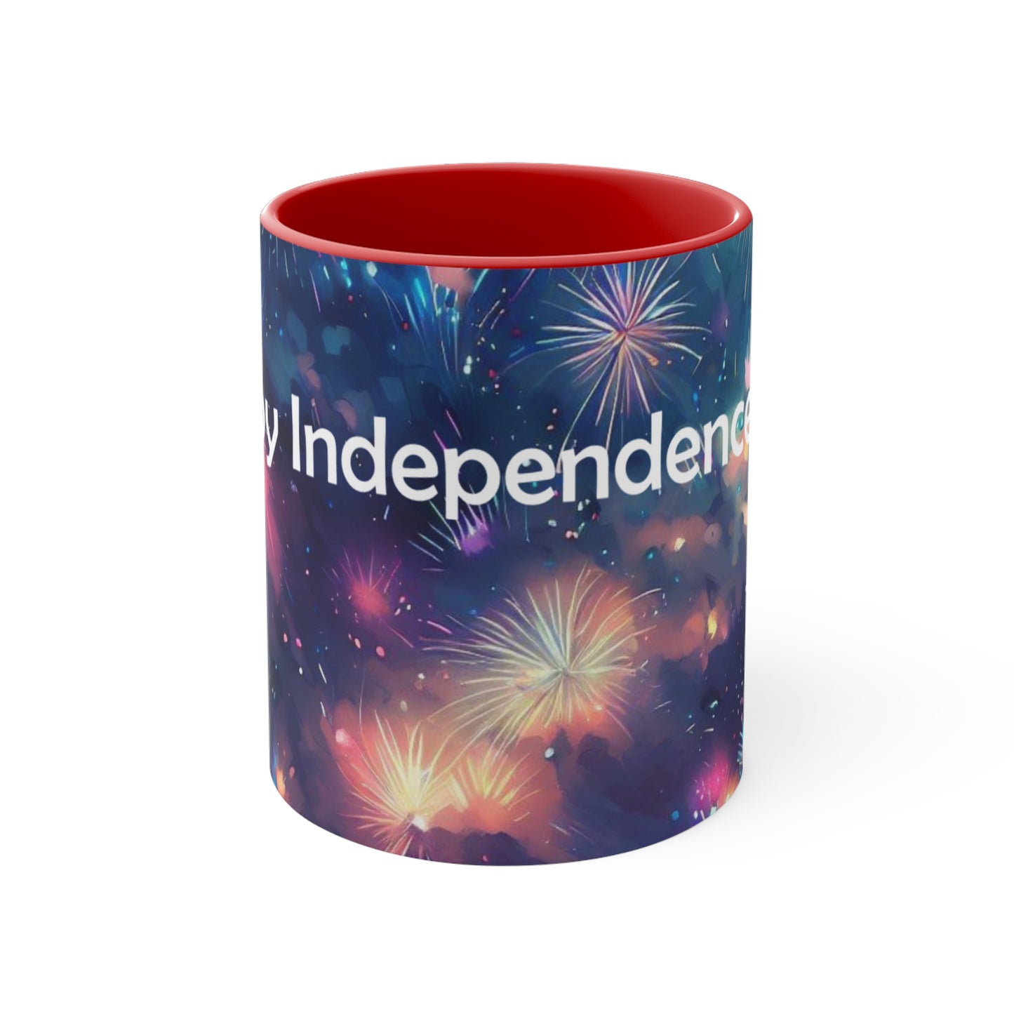 Happy Independence Day - Accent Coffee Mug, 11oz