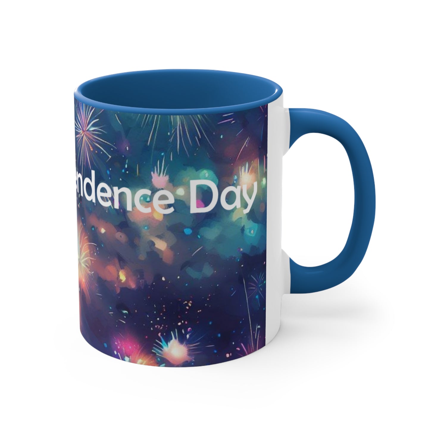 Happy Independence Day - Accent Coffee Mug, 11oz