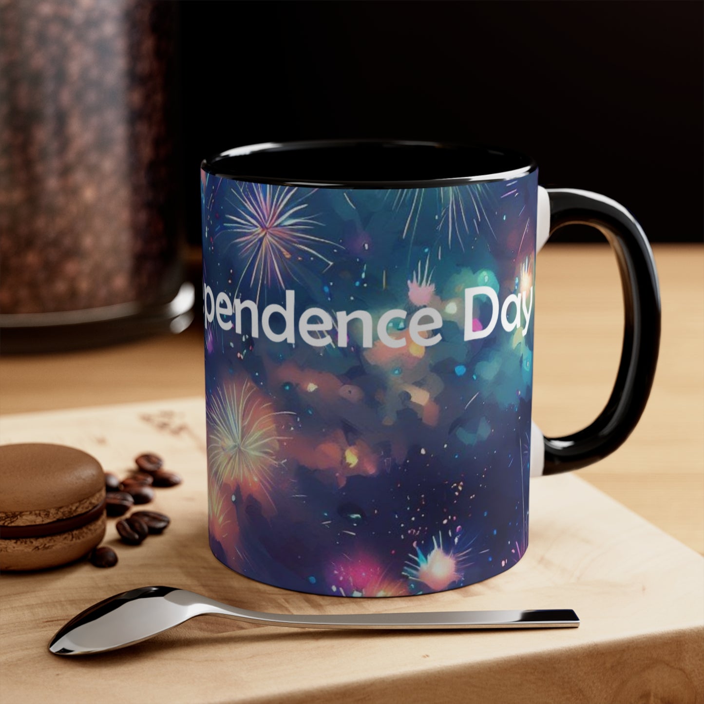 Happy Independence Day - Accent Coffee Mug, 11oz