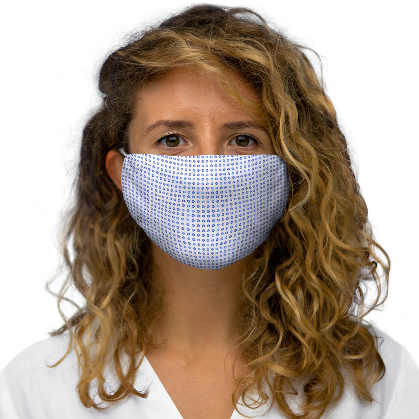 Blue Dots - Snug-Fit Polyester Face Mask