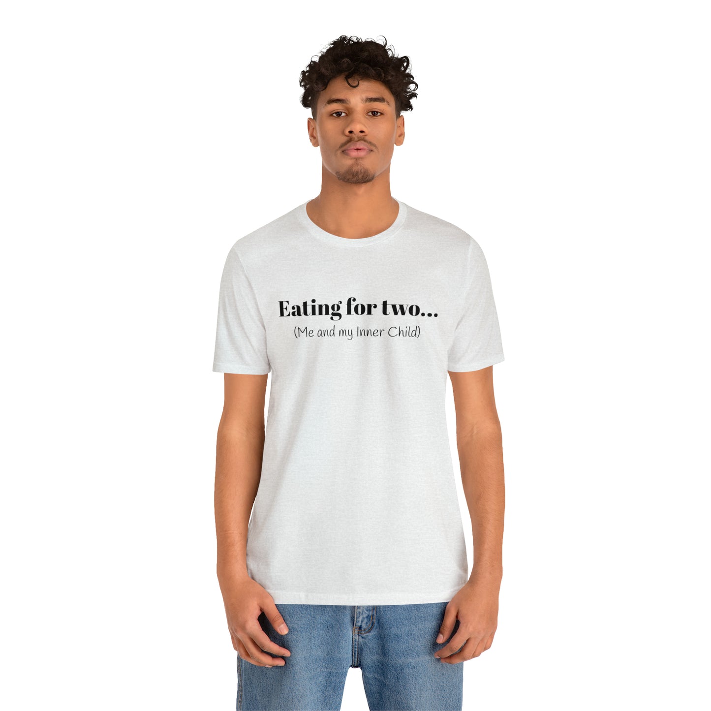 Eating for two... Me and my Inner Child - Unisex Jersey Short Sleeve Tee