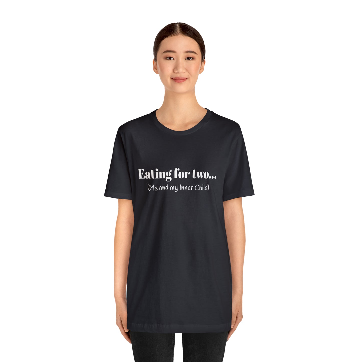 Eating for two... Me and my Inner Child - Unisex Jersey Short Sleeve Tee