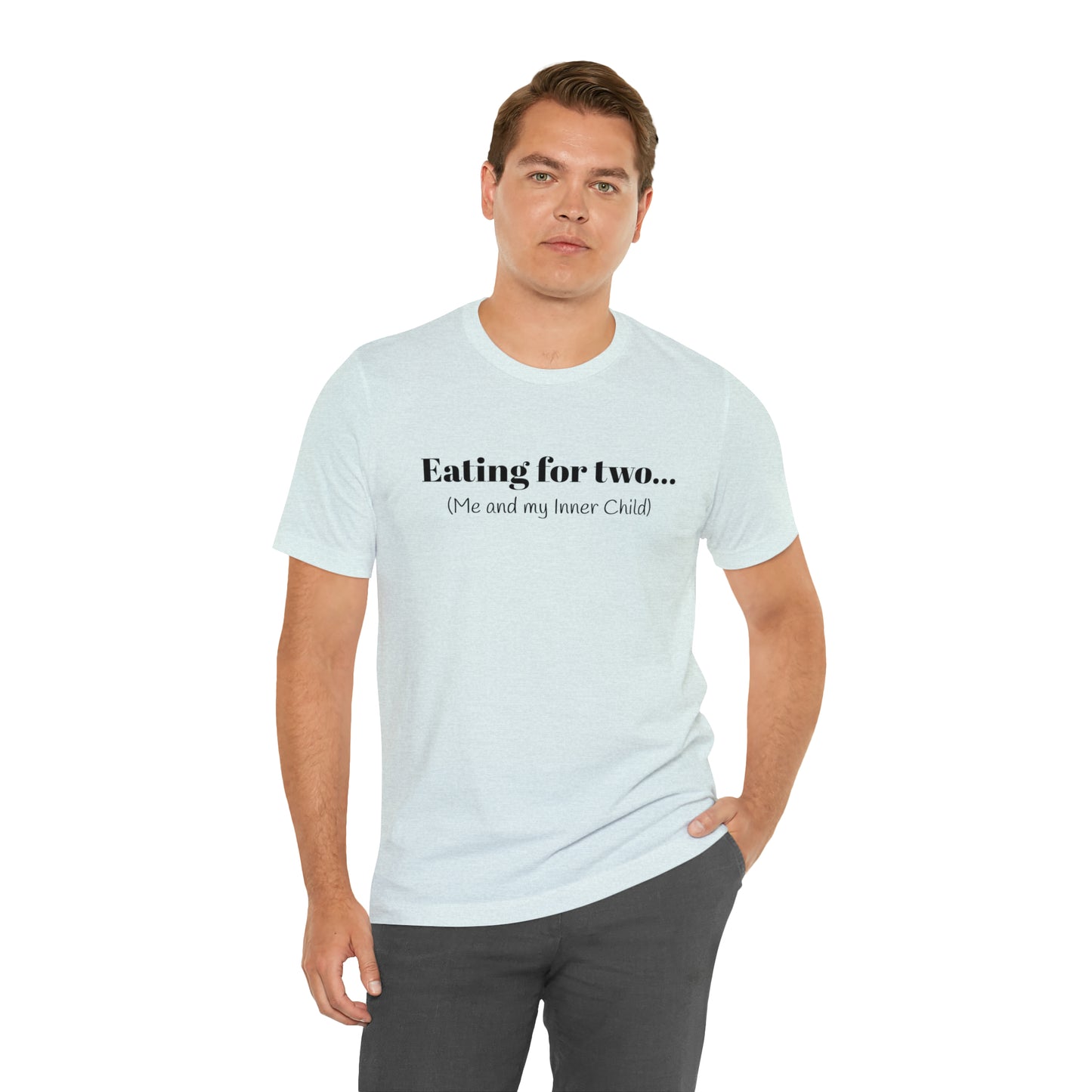 Eating for two... Me and my Inner Child - Unisex Jersey Short Sleeve Tee