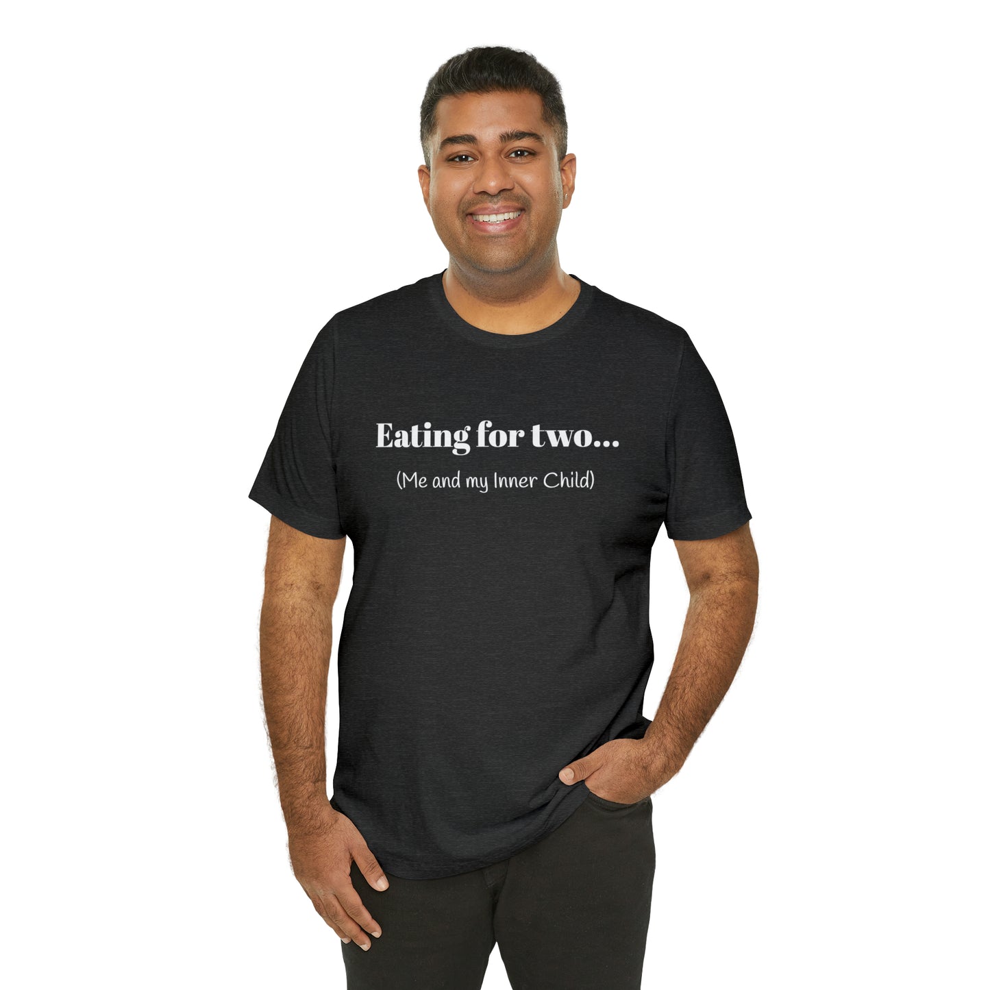 Eating for two... Me and my Inner Child - Unisex Jersey Short Sleeve Tee