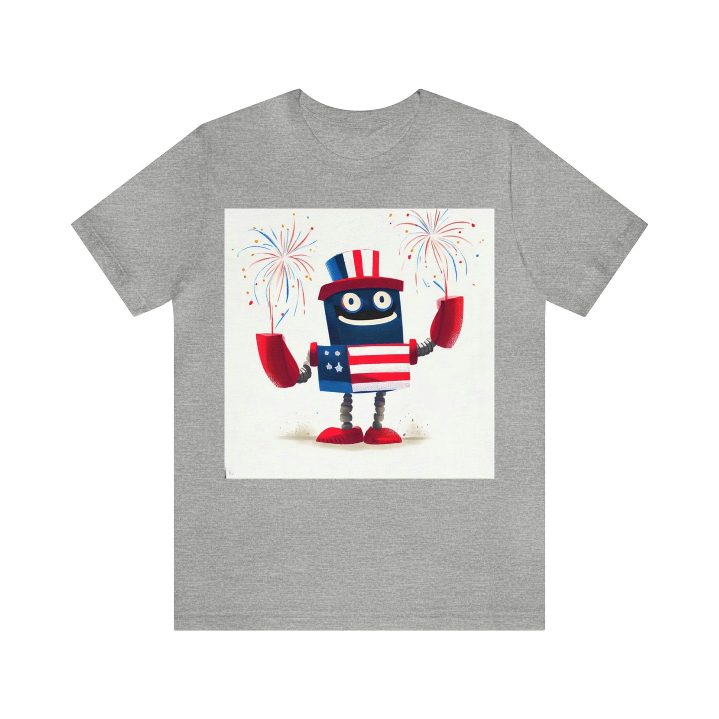 Fireworks Robot - Unisex Jersey Short Sleeve Tee