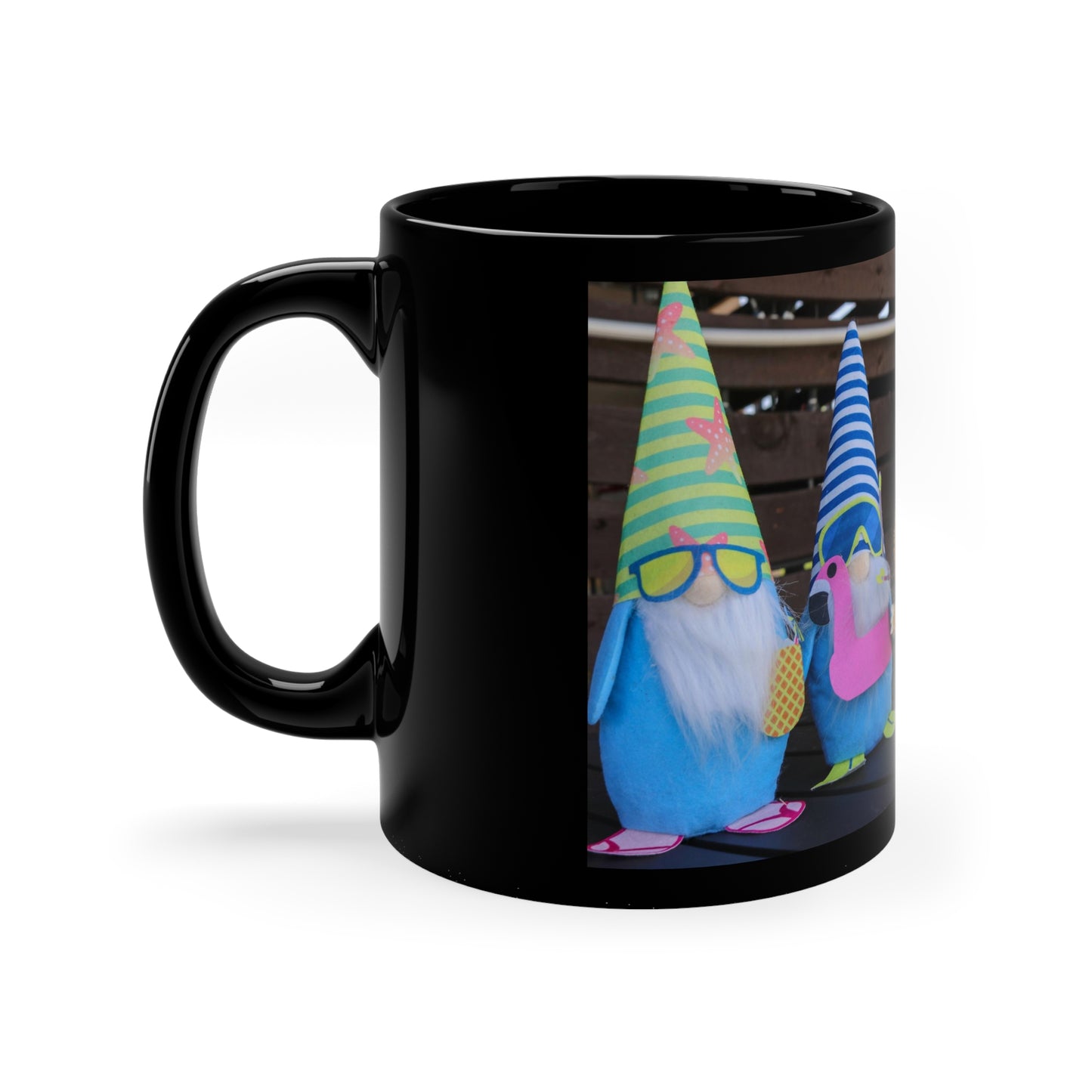 Gnome Pool Party - 11oz Black Mug