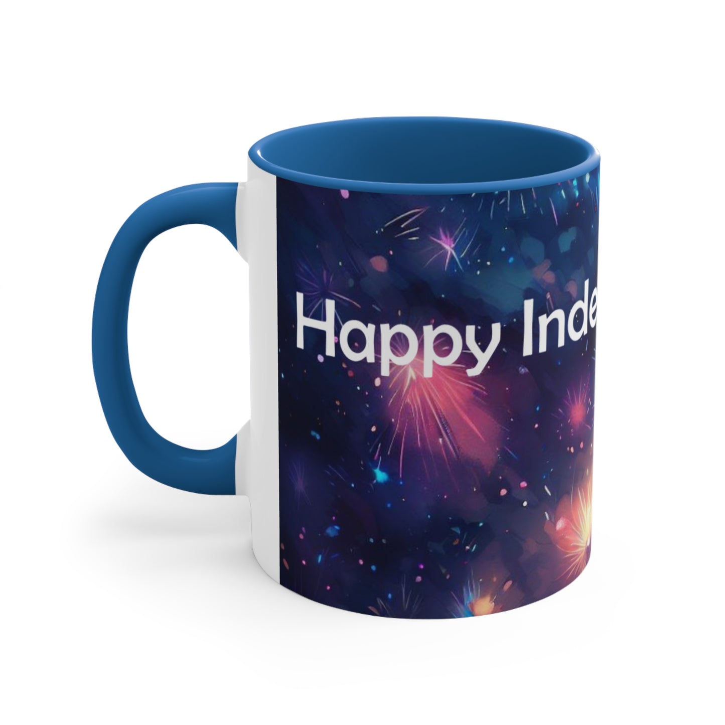 Happy Independence Day - Accent Coffee Mug, 11oz