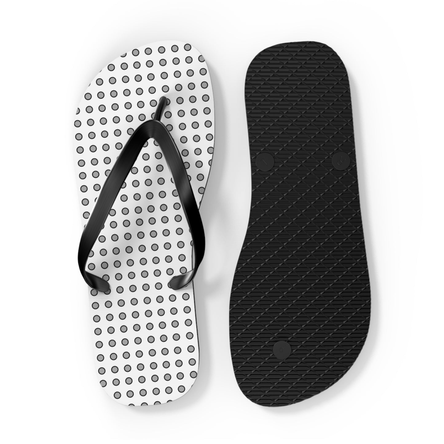 Grey Dots - Flip Flops