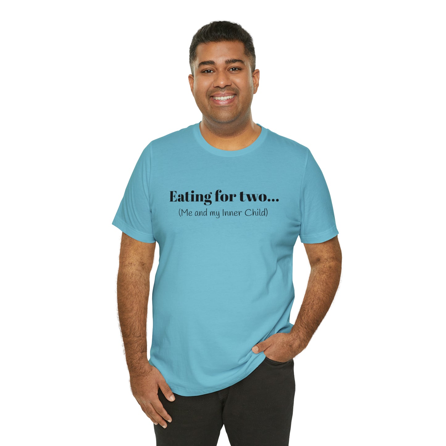 Eating for two... Me and my Inner Child - Unisex Jersey Short Sleeve Tee