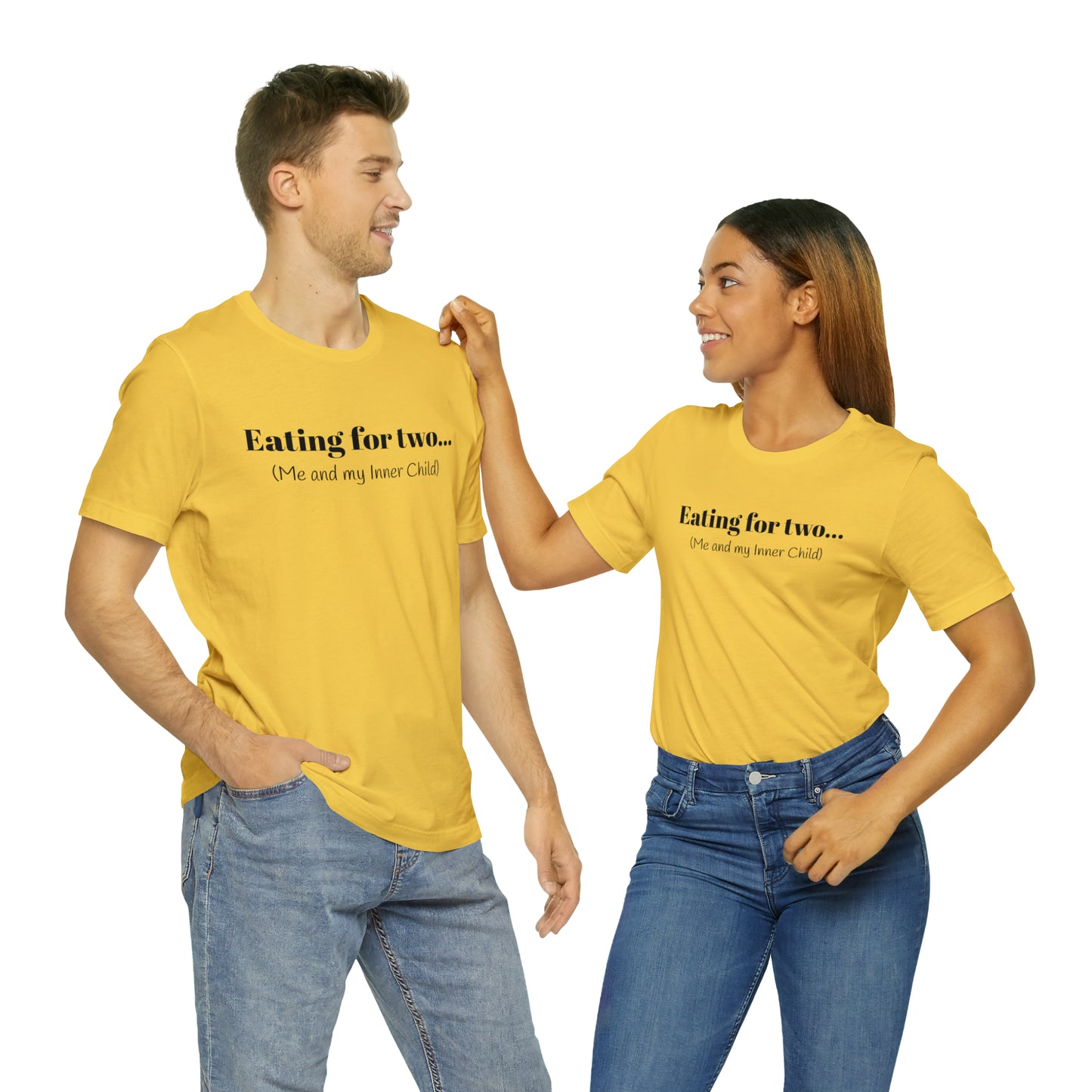 Eating for two... Me and my Inner Child - Unisex Jersey Short Sleeve Tee