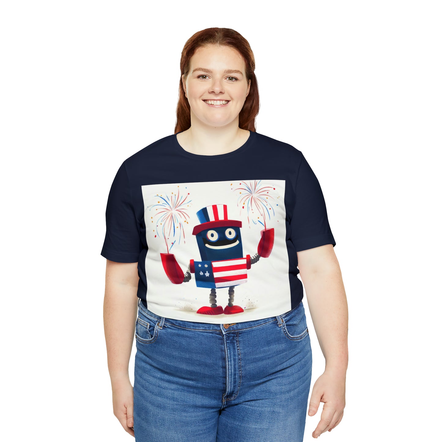 Fireworks Robot - Unisex Jersey Short Sleeve Tee